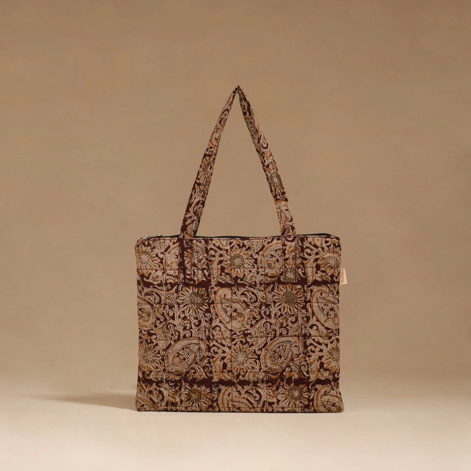 Brown - Handcrafted Quilted Handbag 18