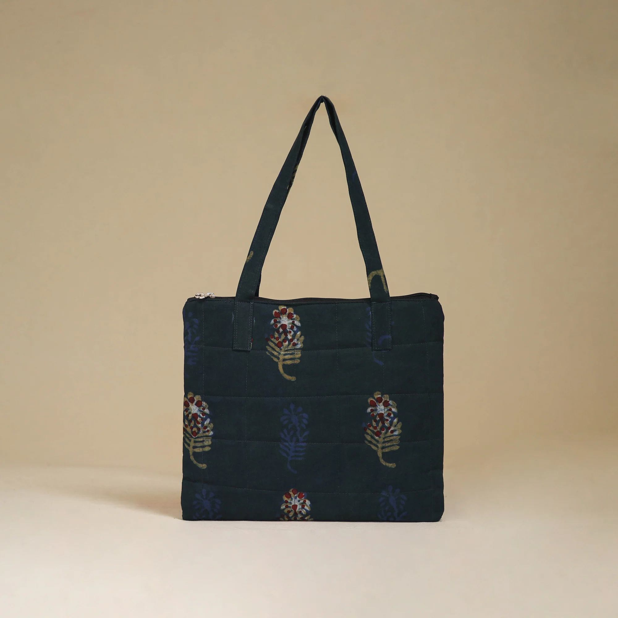 Green - Handcrafted Quilted Handbag 18
