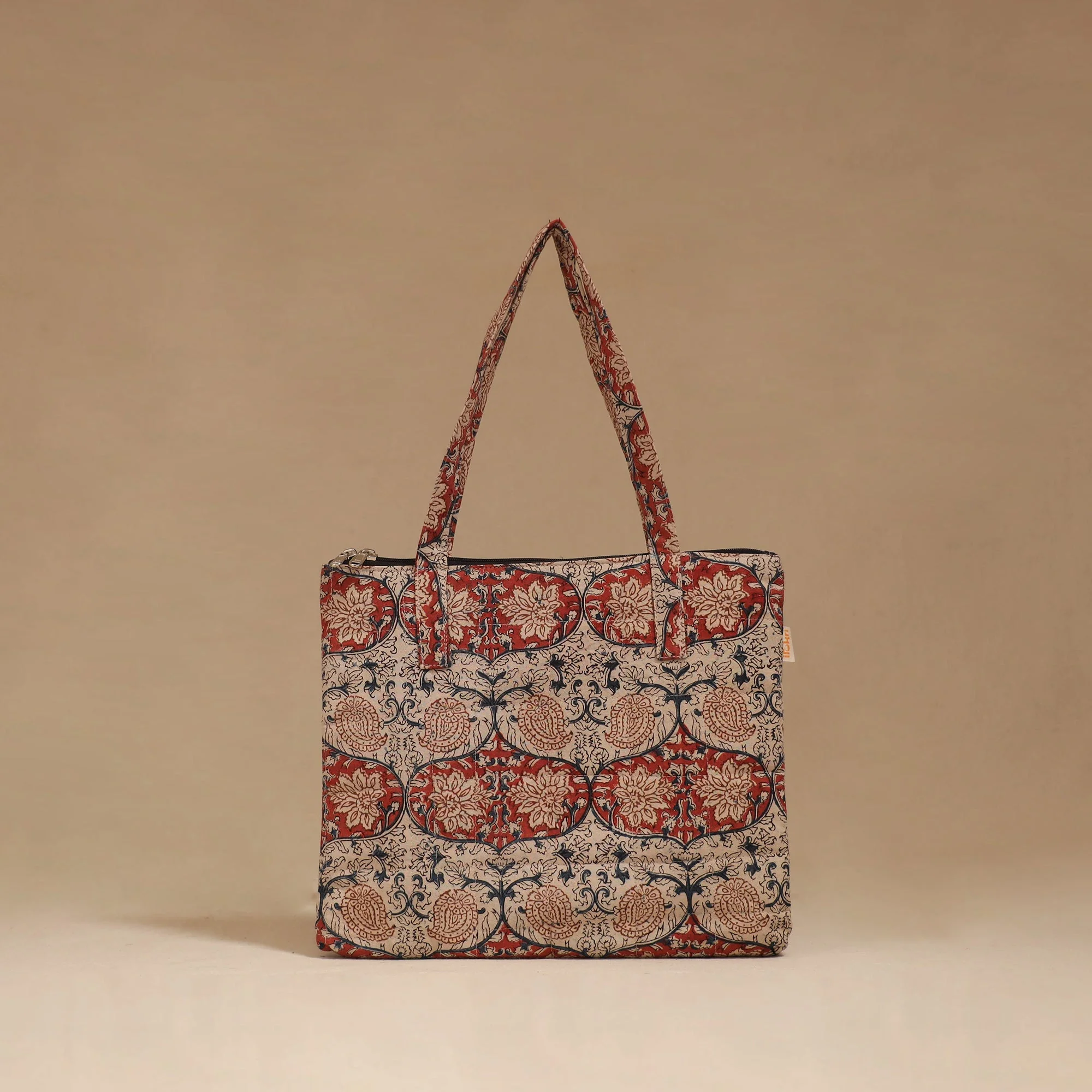 Red - Handcrafted Quilted Handbag 24