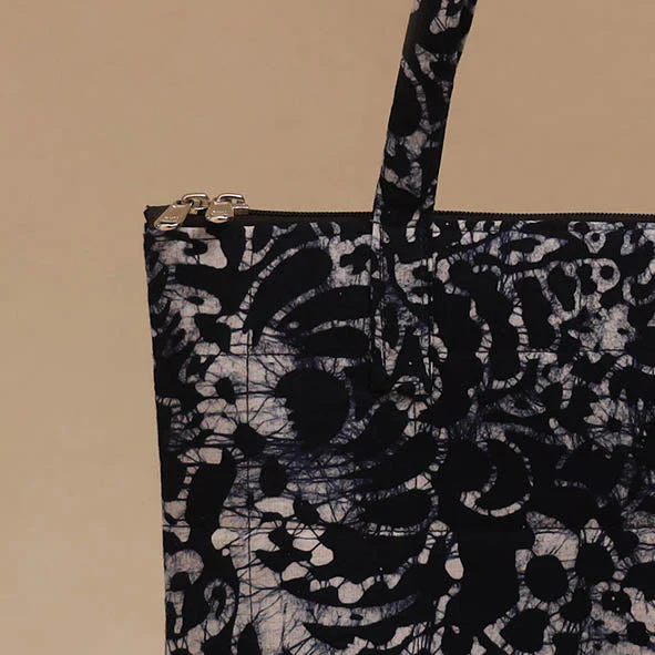 Black - Handcrafted Quilted Handbag 26 - Image 3