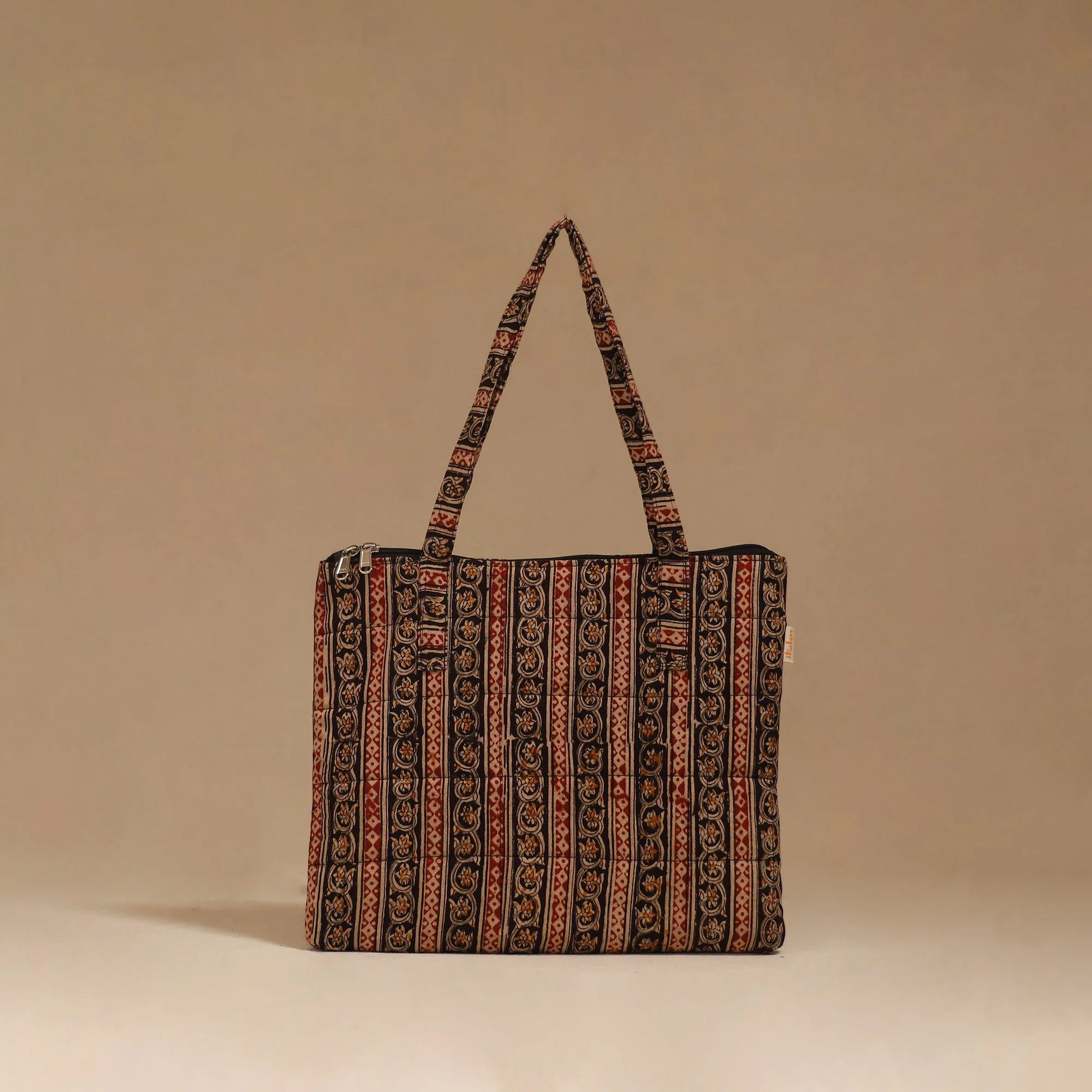 Black - Handcrafted Quilted Handbag 28