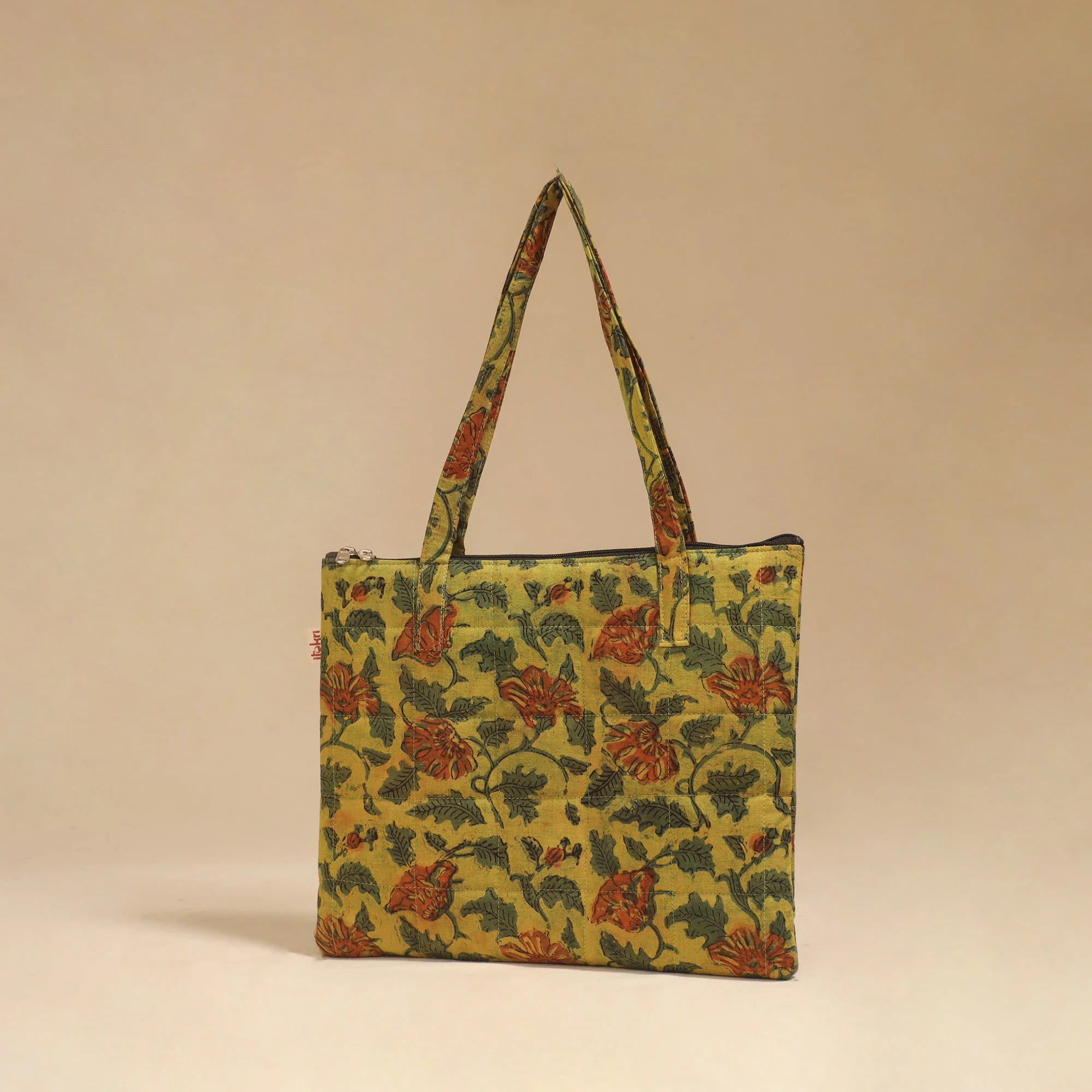Green - Handcrafted Quilted Handbag 30 - Image 2