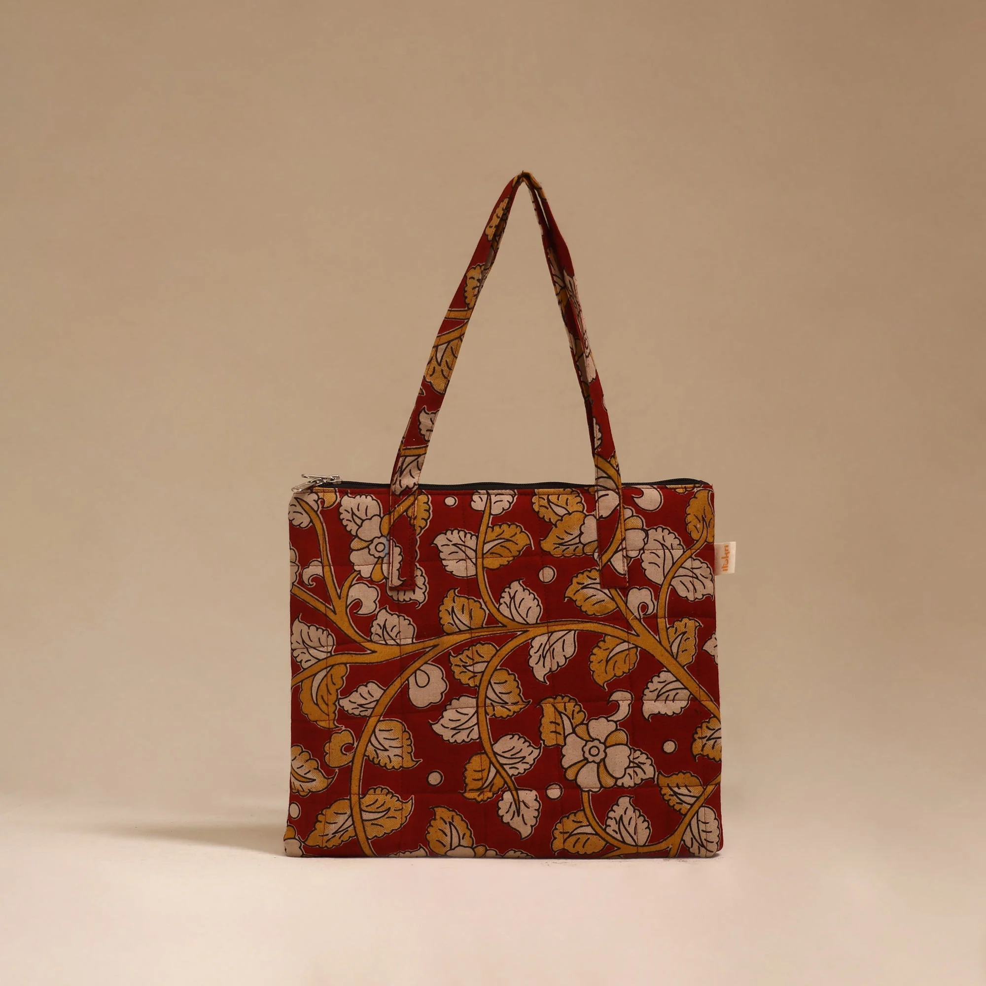 Red - Handcrafted Quilted Handbag 31