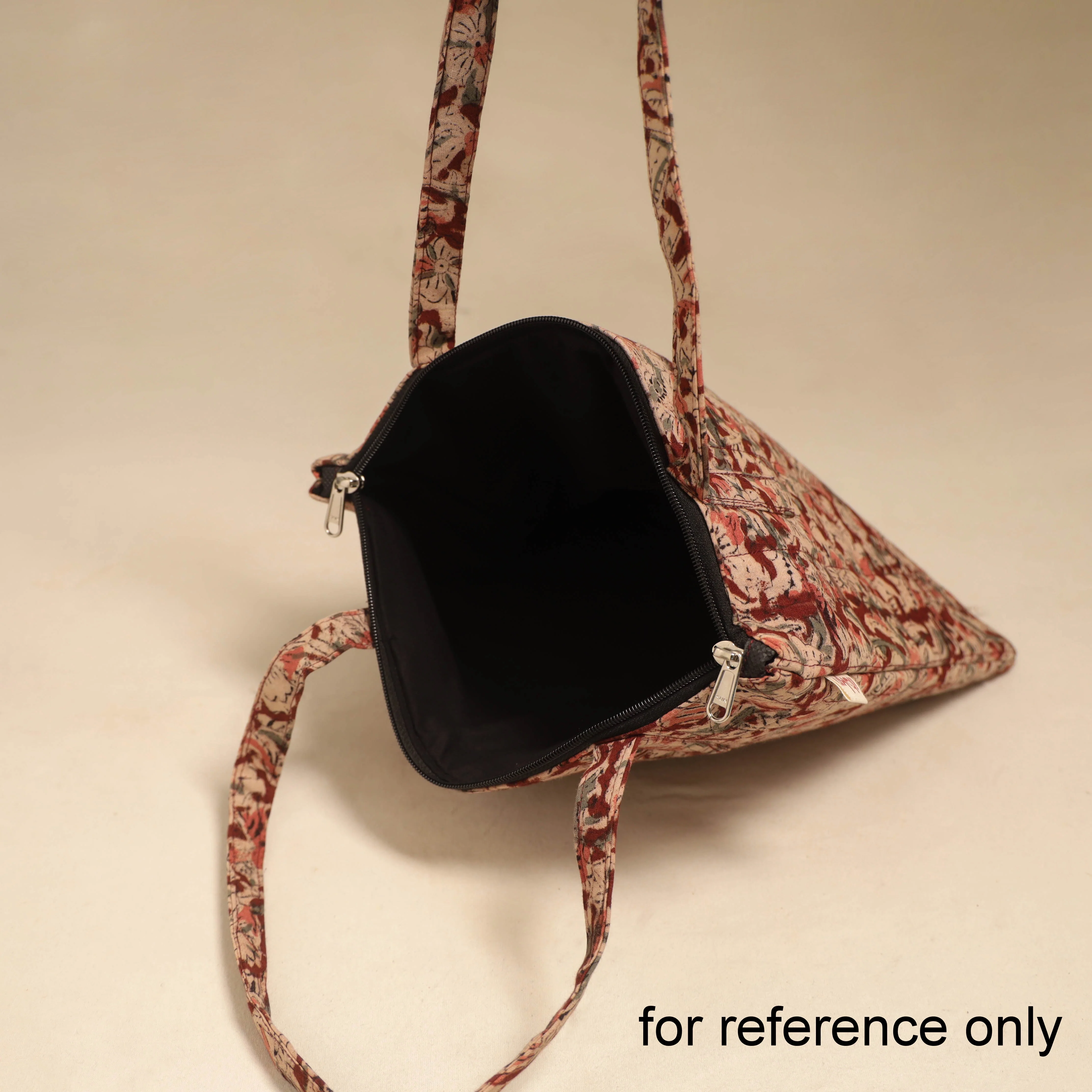 Beige - Handcrafted Quilted Handbag 32 - Image 3