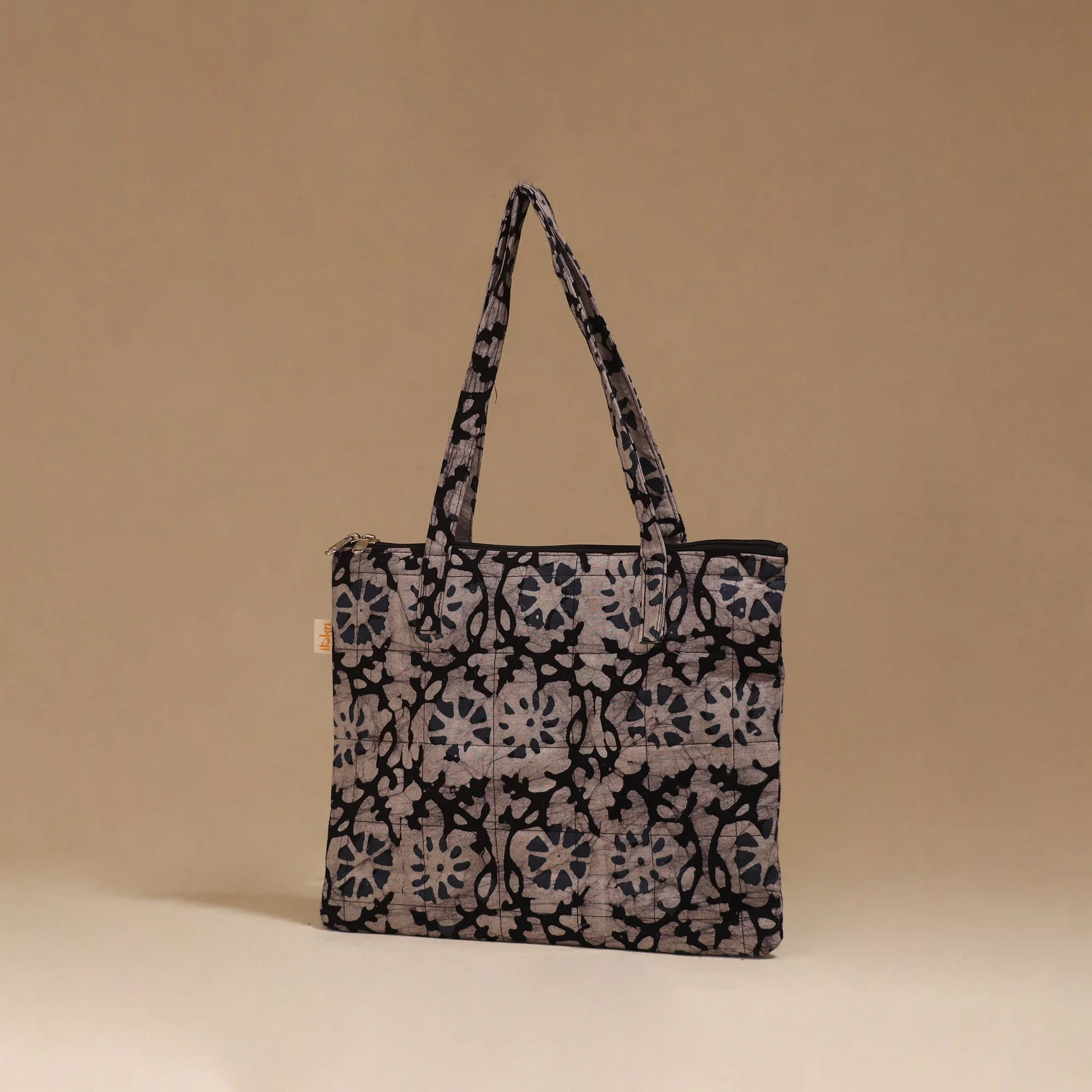 Black - Handcrafted Quilted Handbag 50 - Image 2