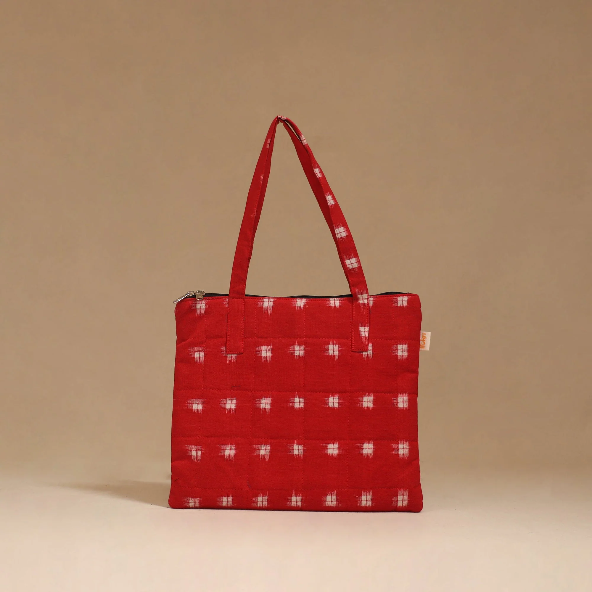 Red - Handcrafted Quilted Handbag 58