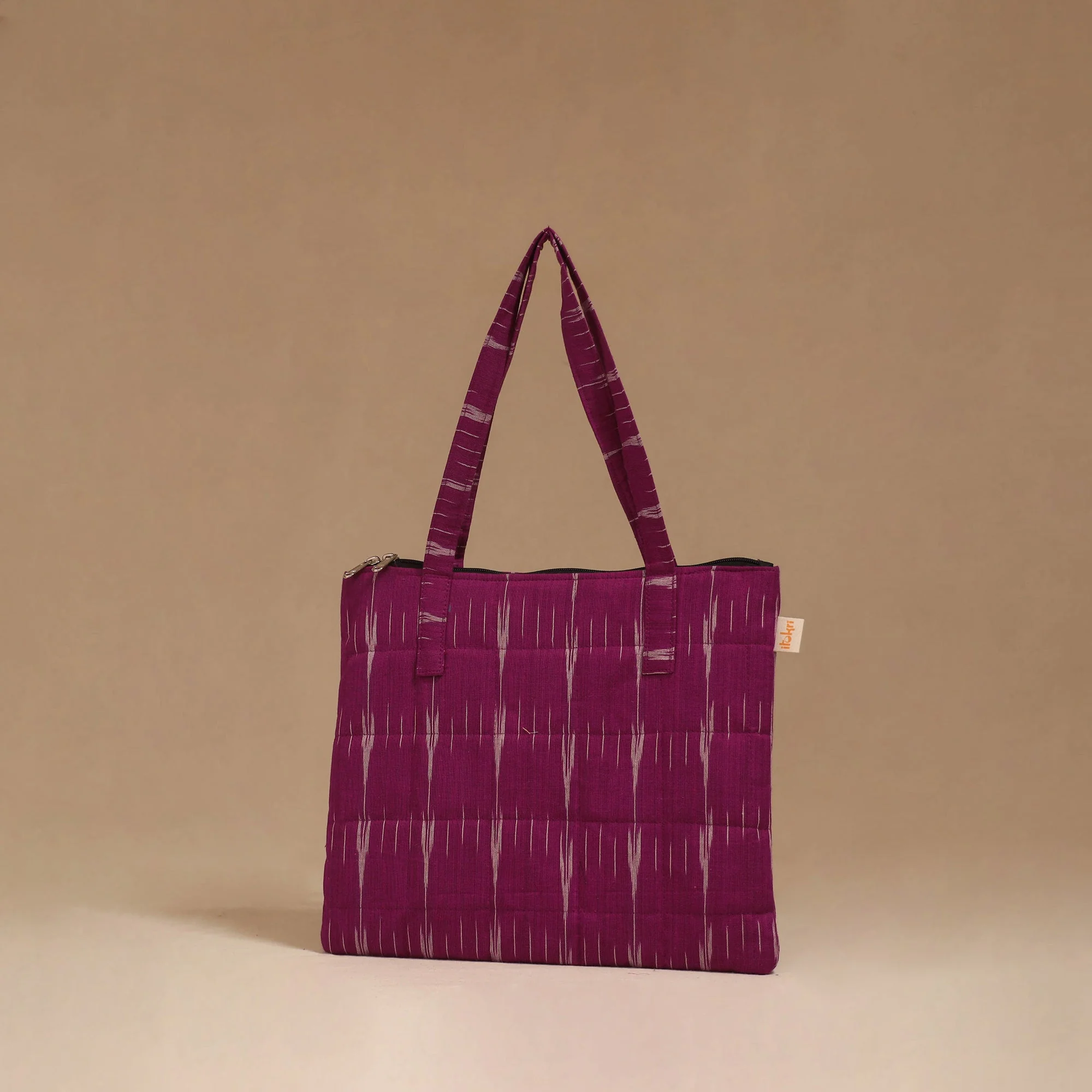 Purple - Handcrafted Quilted Handbag 60 - Image 2