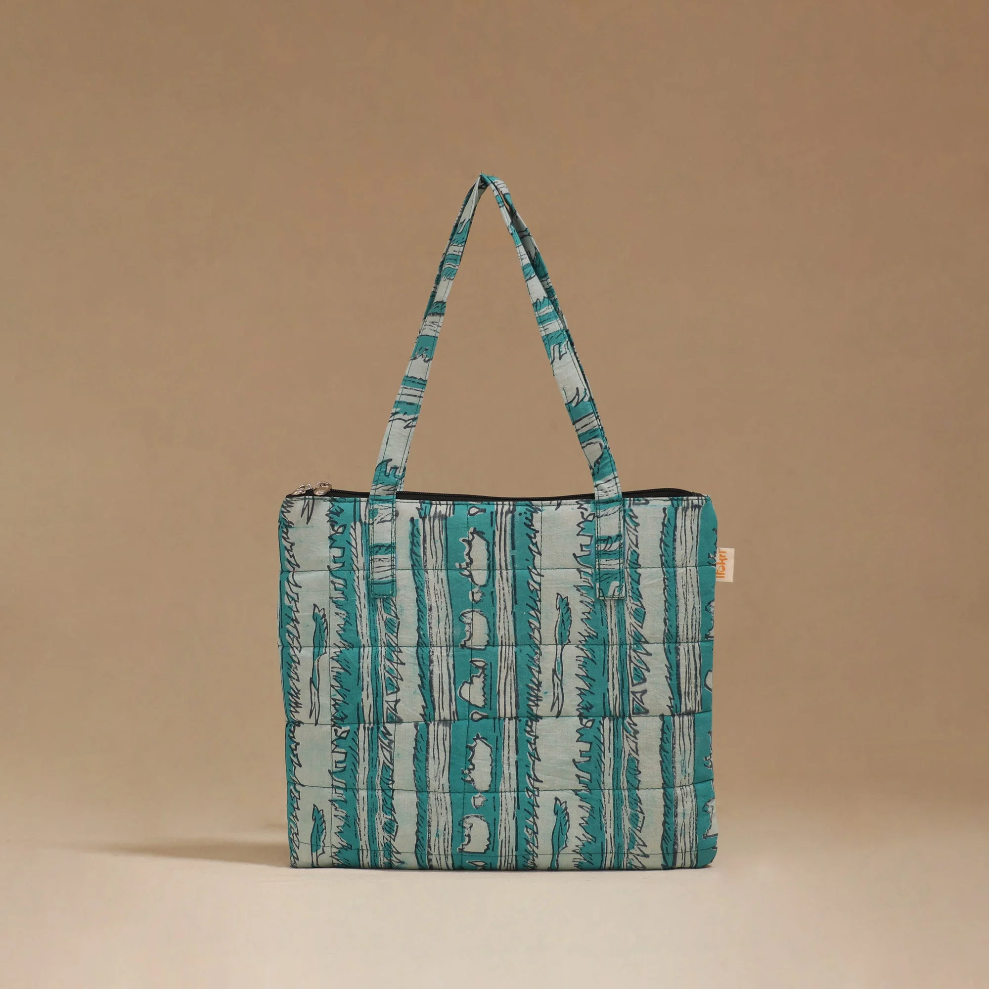Green - Handcrafted Quilted Handbag 66