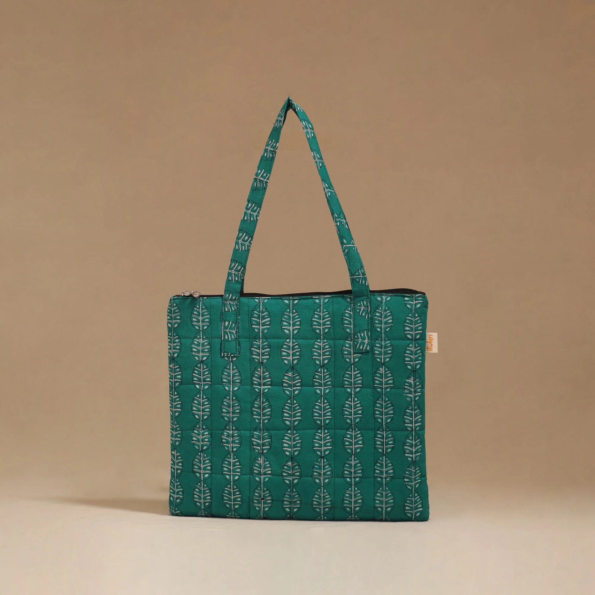 Green - Handcrafted Quilted Handbag 67