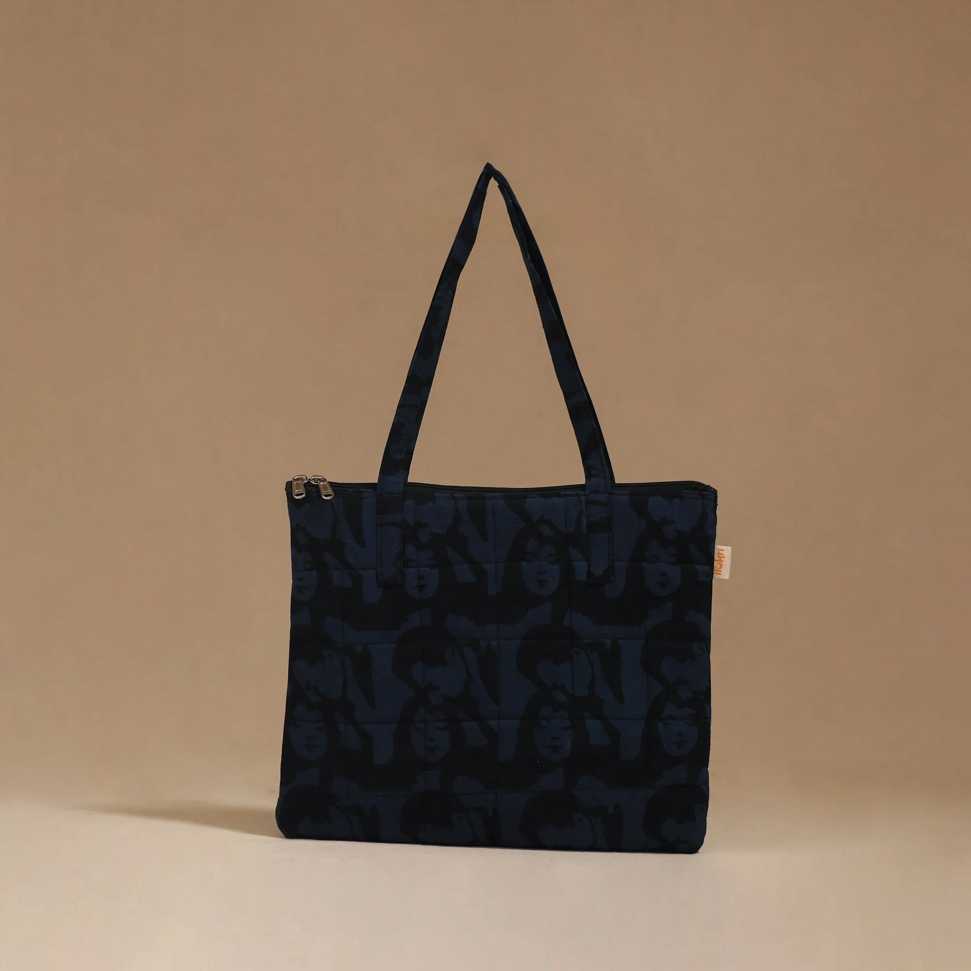 Black - Handcrafted Quilted Handbag 73