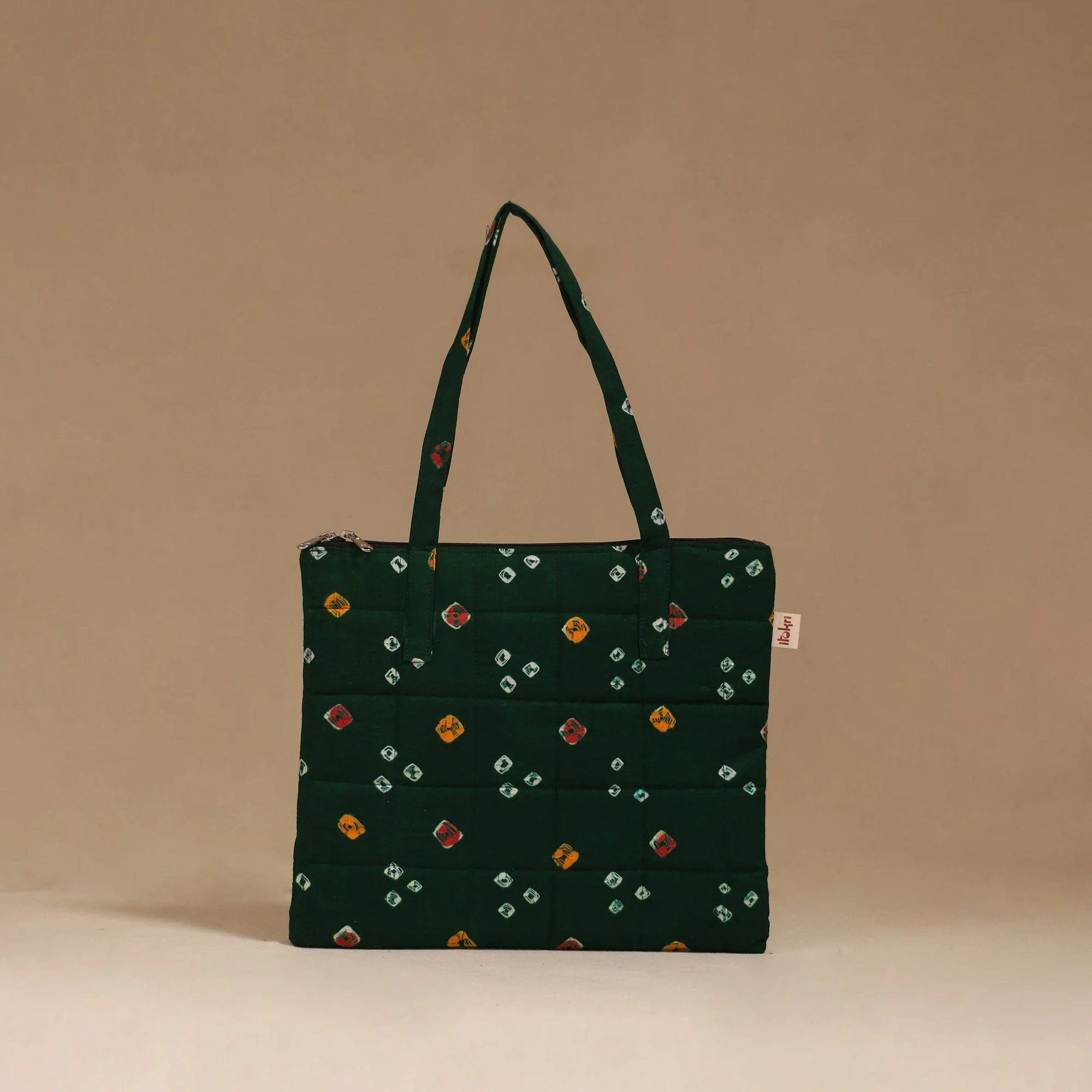 Green - Handcrafted Quilted Handbag 82