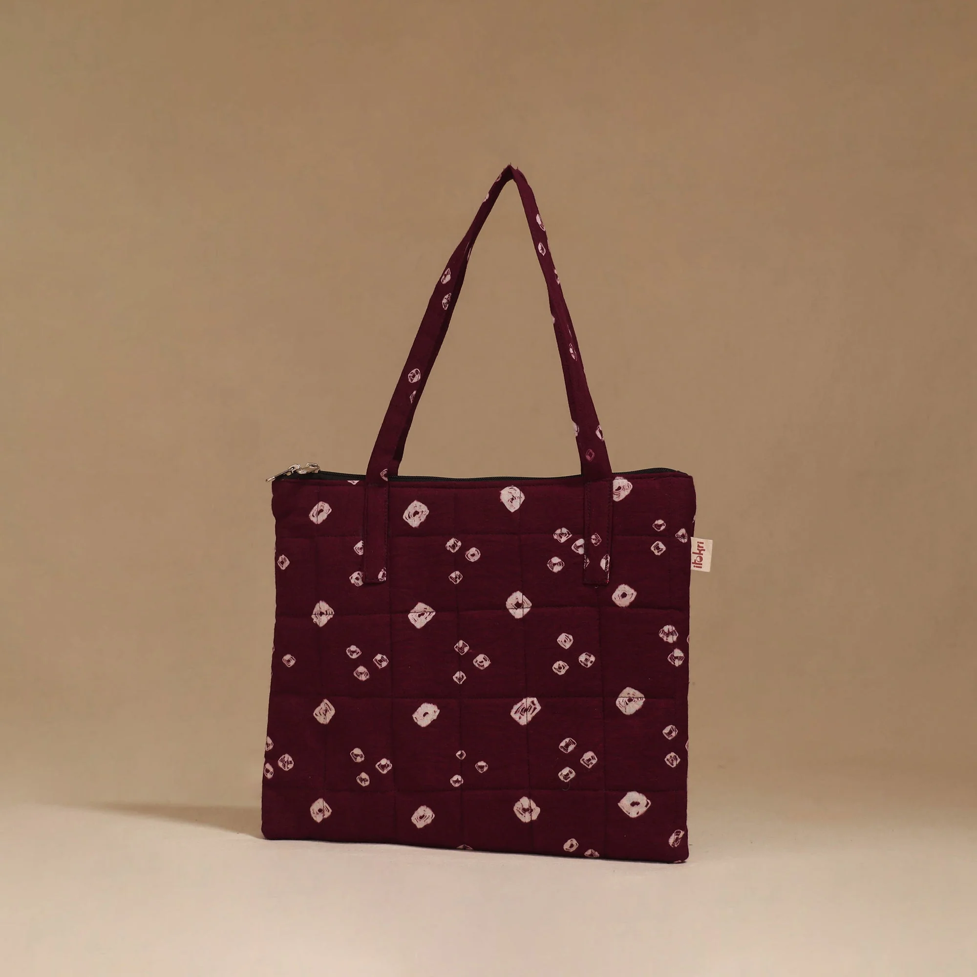 Maroon - Handcrafted Quilted Handbag 88 - Image 2