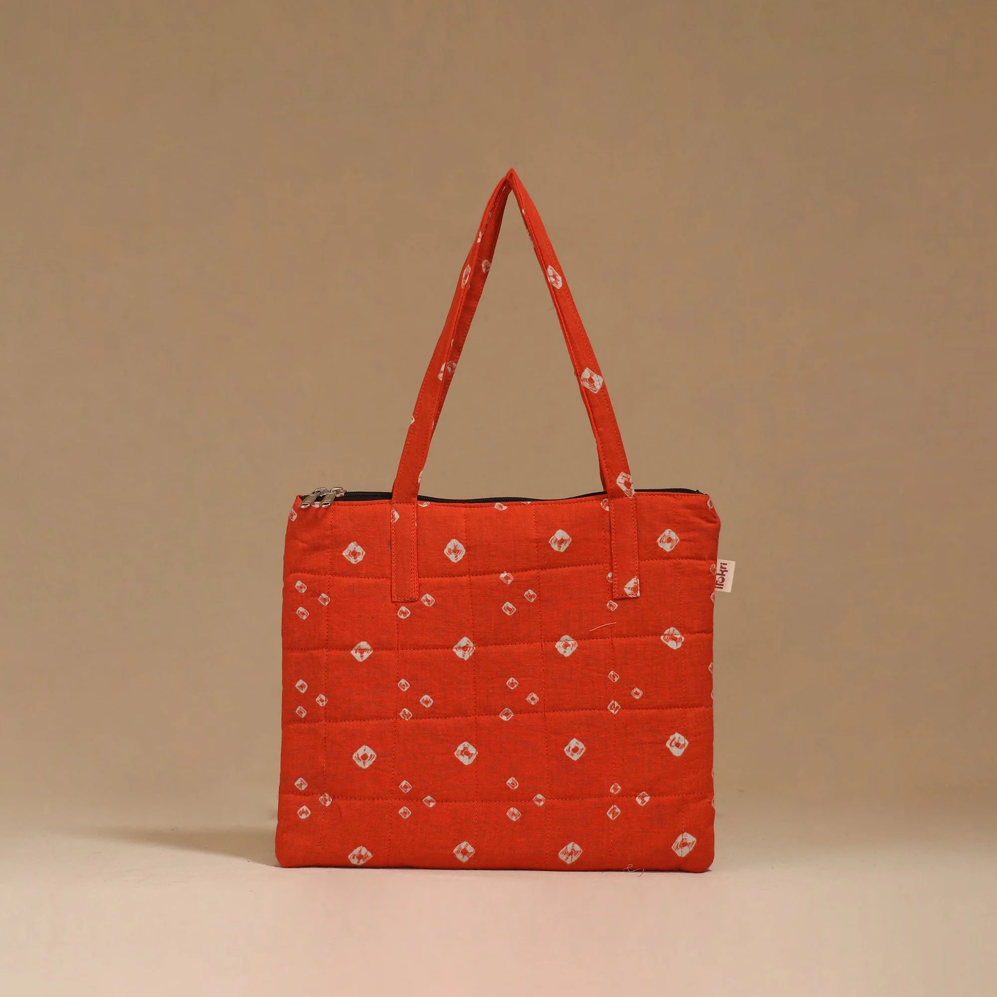 Orange - Handcrafted Quilted Handbag 91