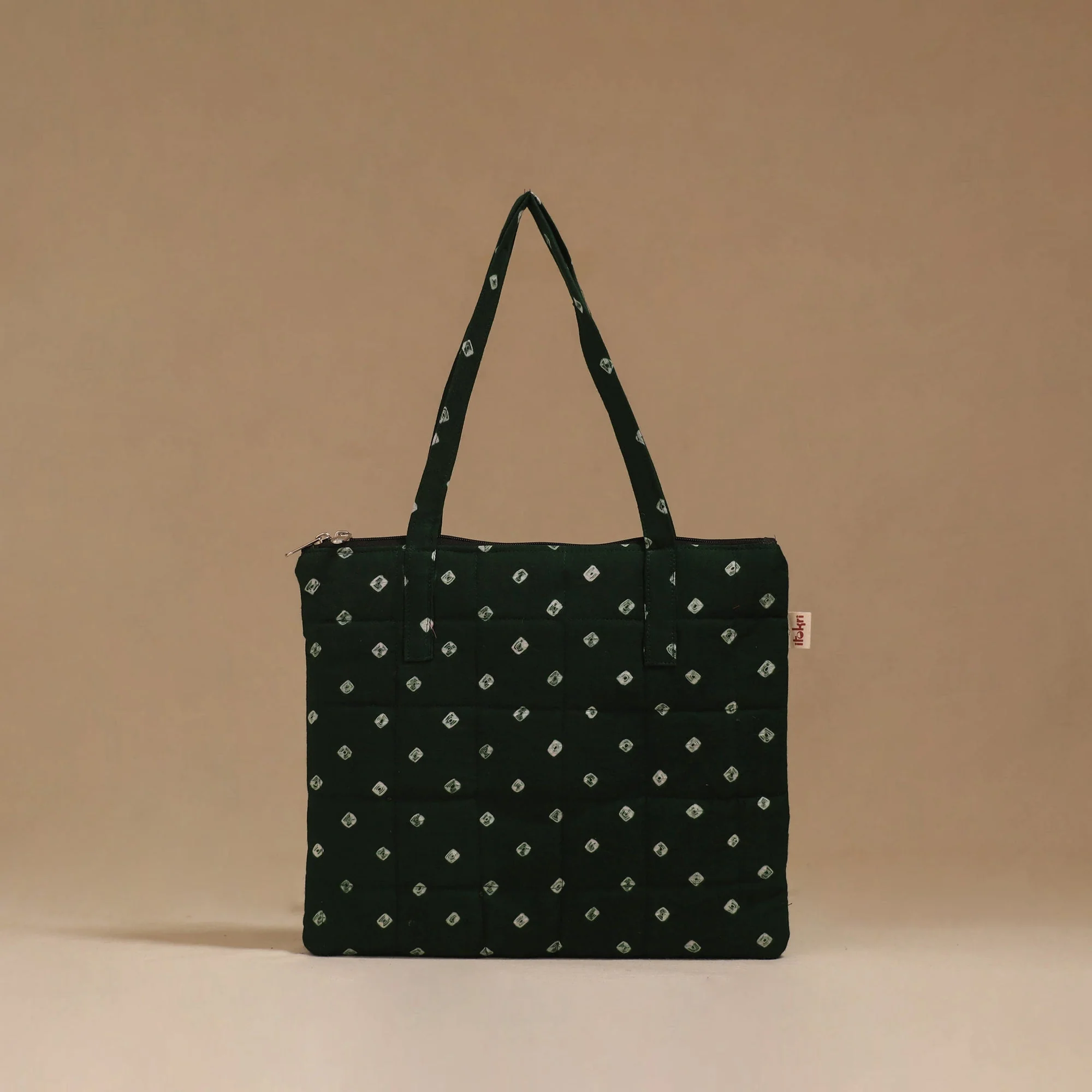 Green - Handcrafted Quilted Handbag 93