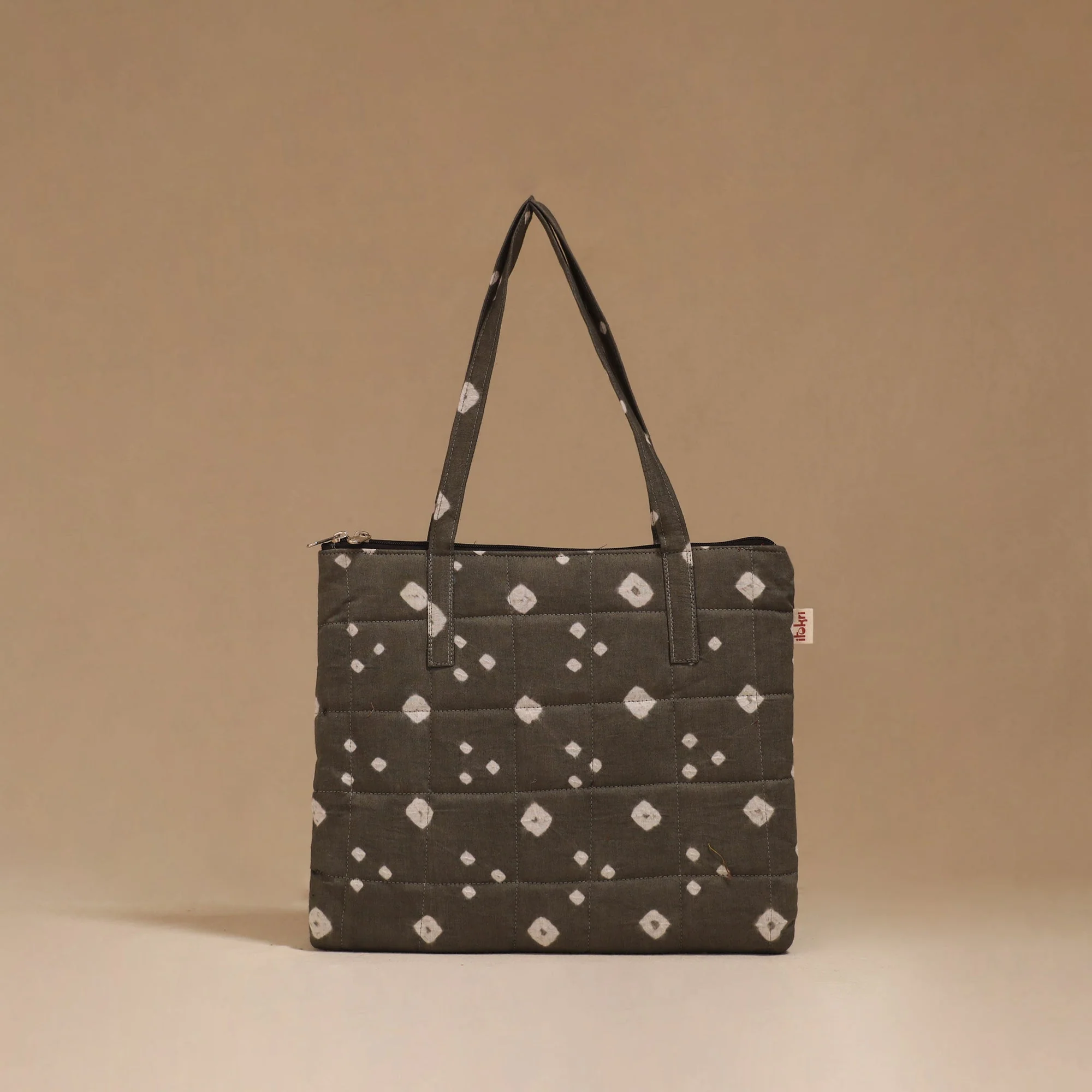 Grey - Handcrafted Quilted Handbag 95