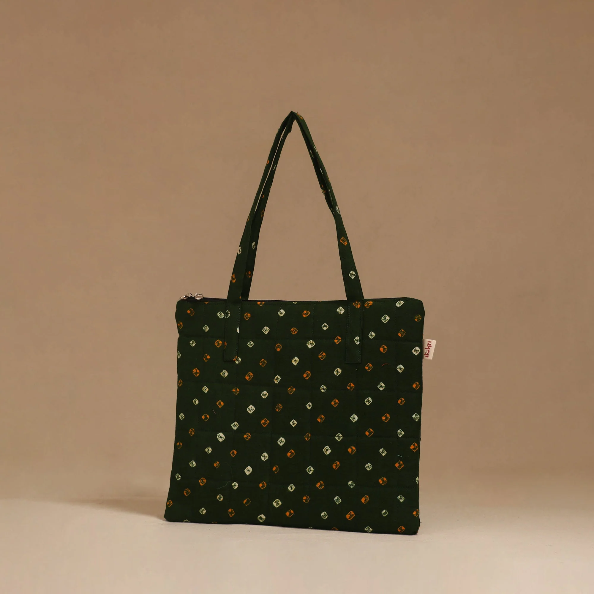 Green - Handcrafted Quilted Handbag 97 - Image 2