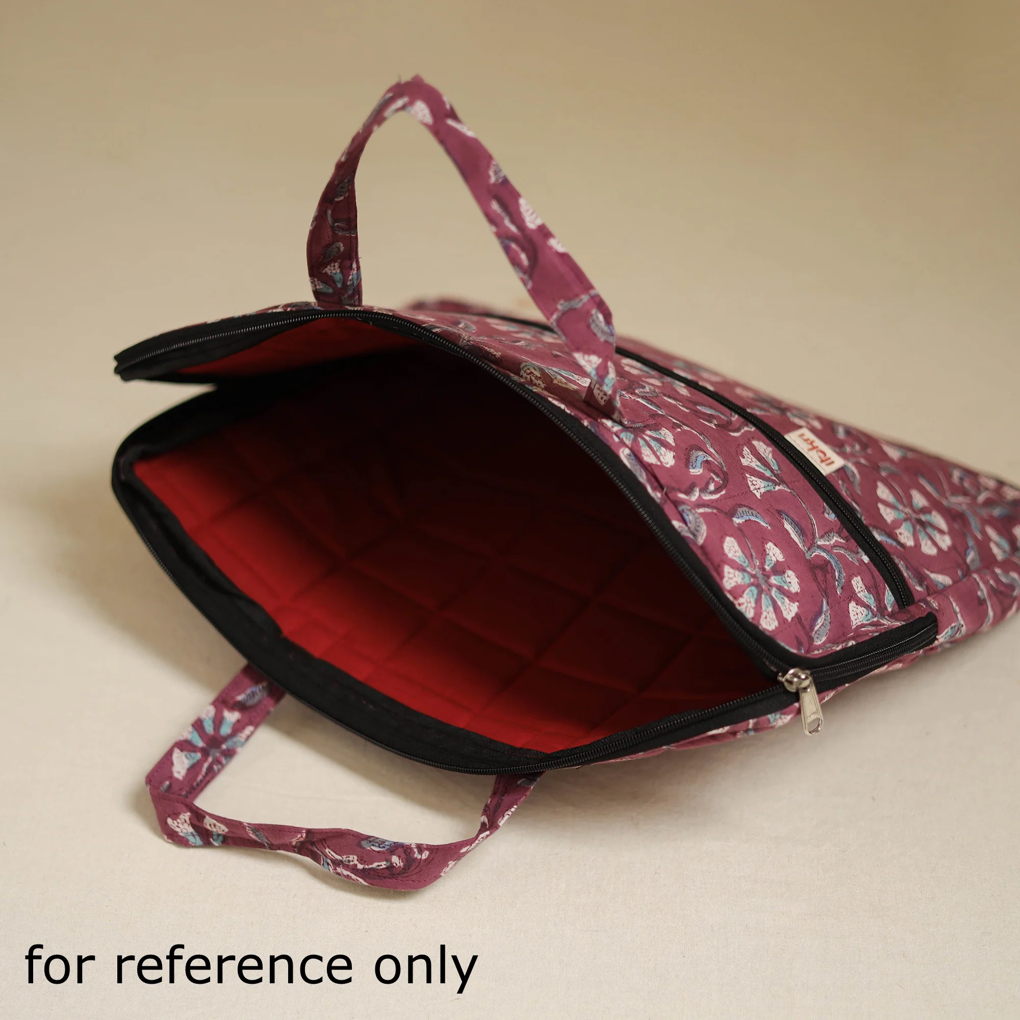 Handcrafted Quilted Laptop Bag 07 - Image 4