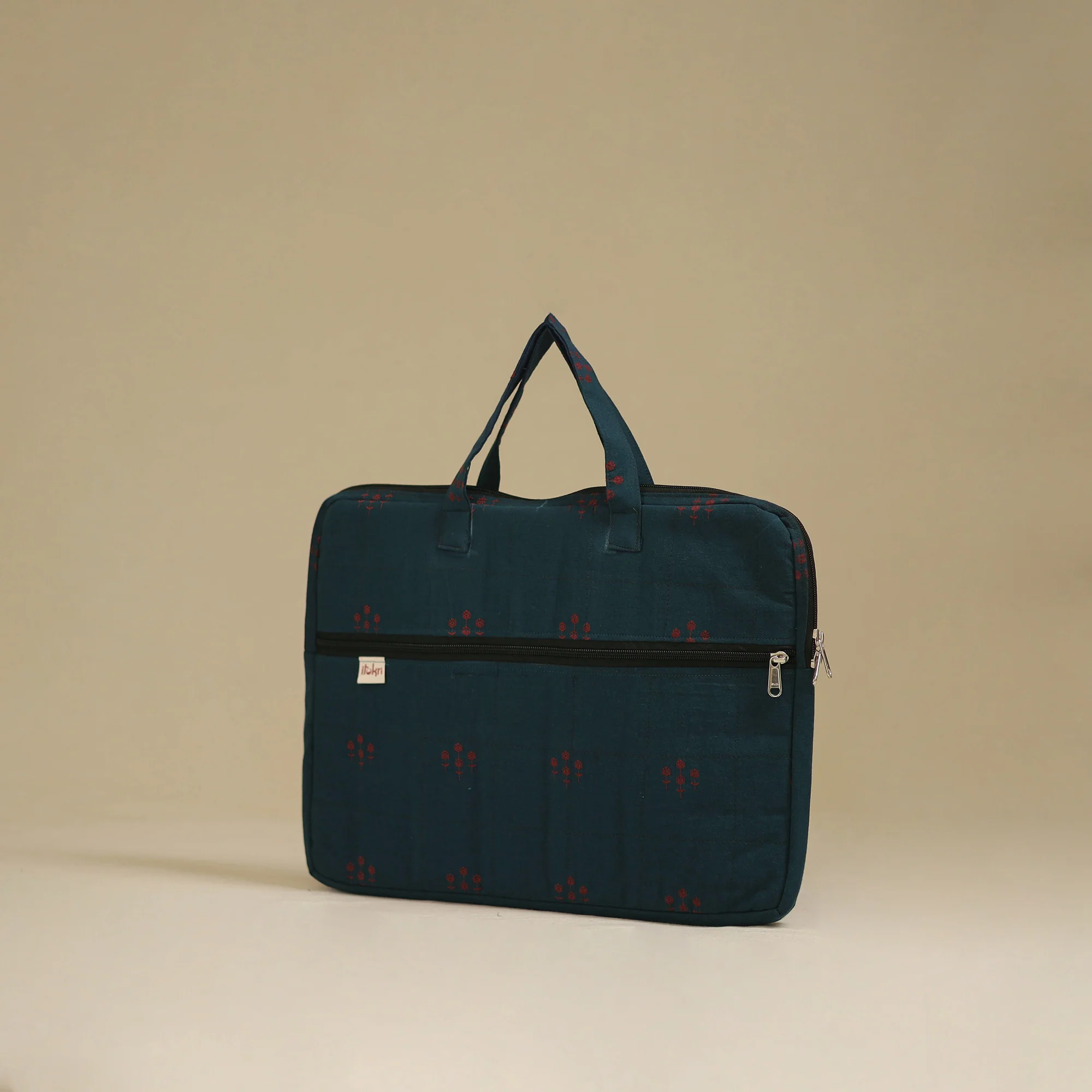 Handcrafted Quilted Laptop Bag 14 - Image 2