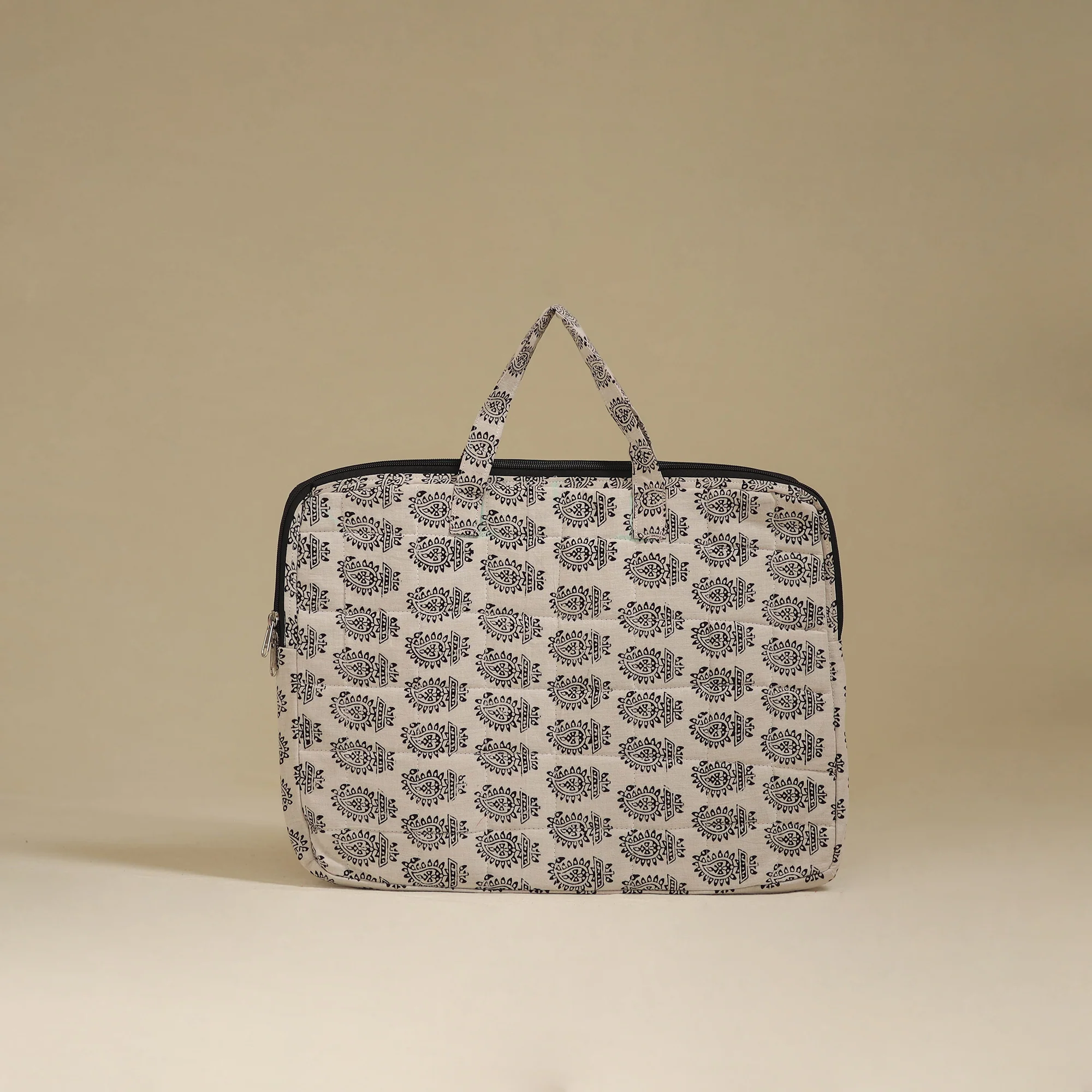 Handcrafted Quilted Laptop Bag 14 - Image 3