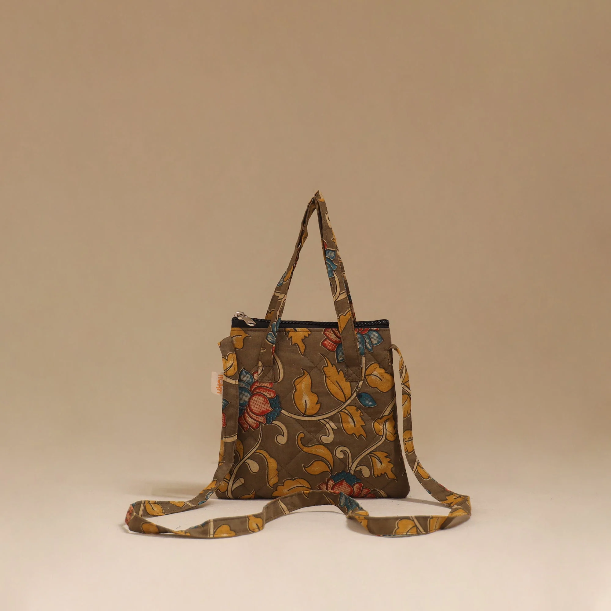 Green - Handcrafted Quilted Sling Bag 21
