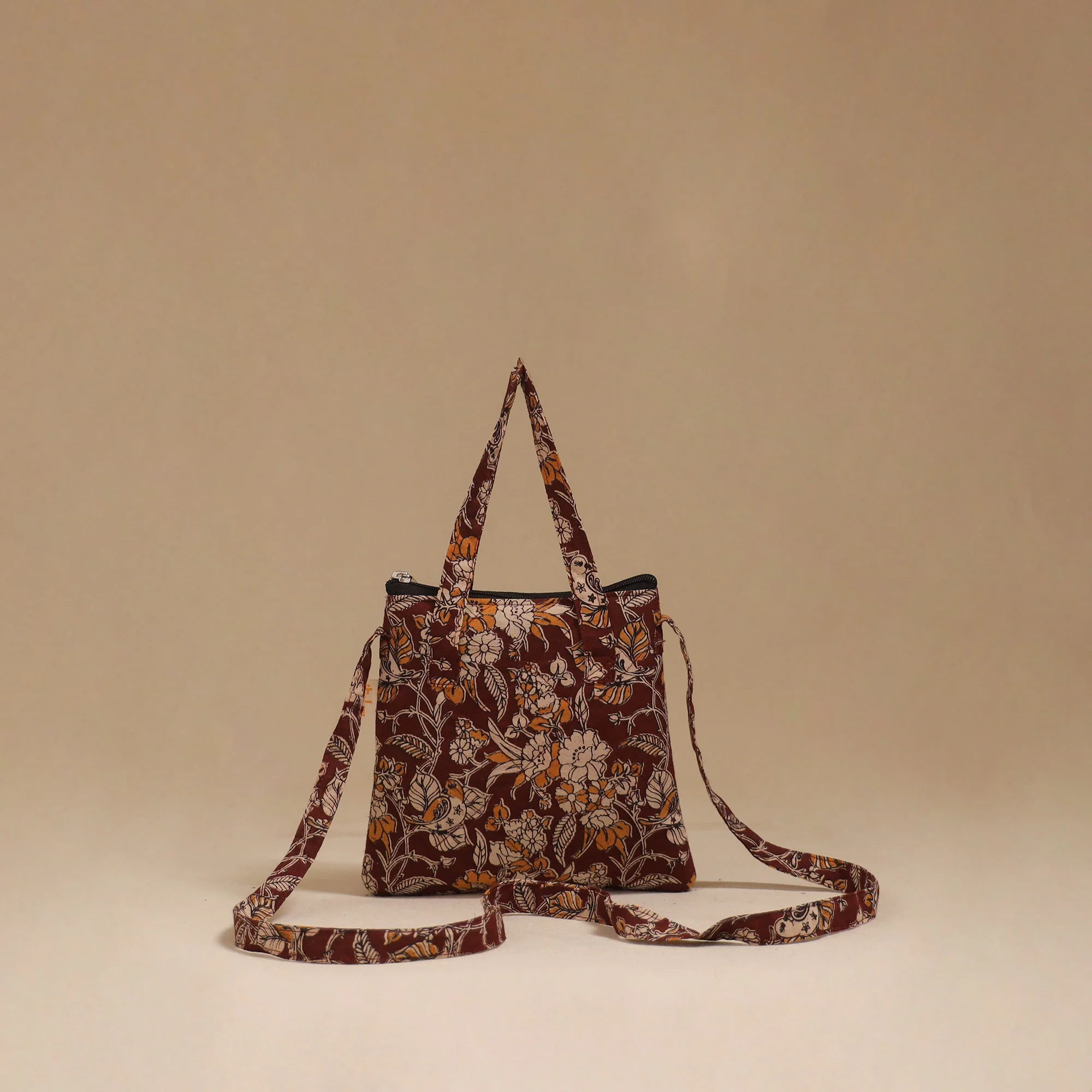 Brown - Handcrafted Quilted Sling Bag 26
