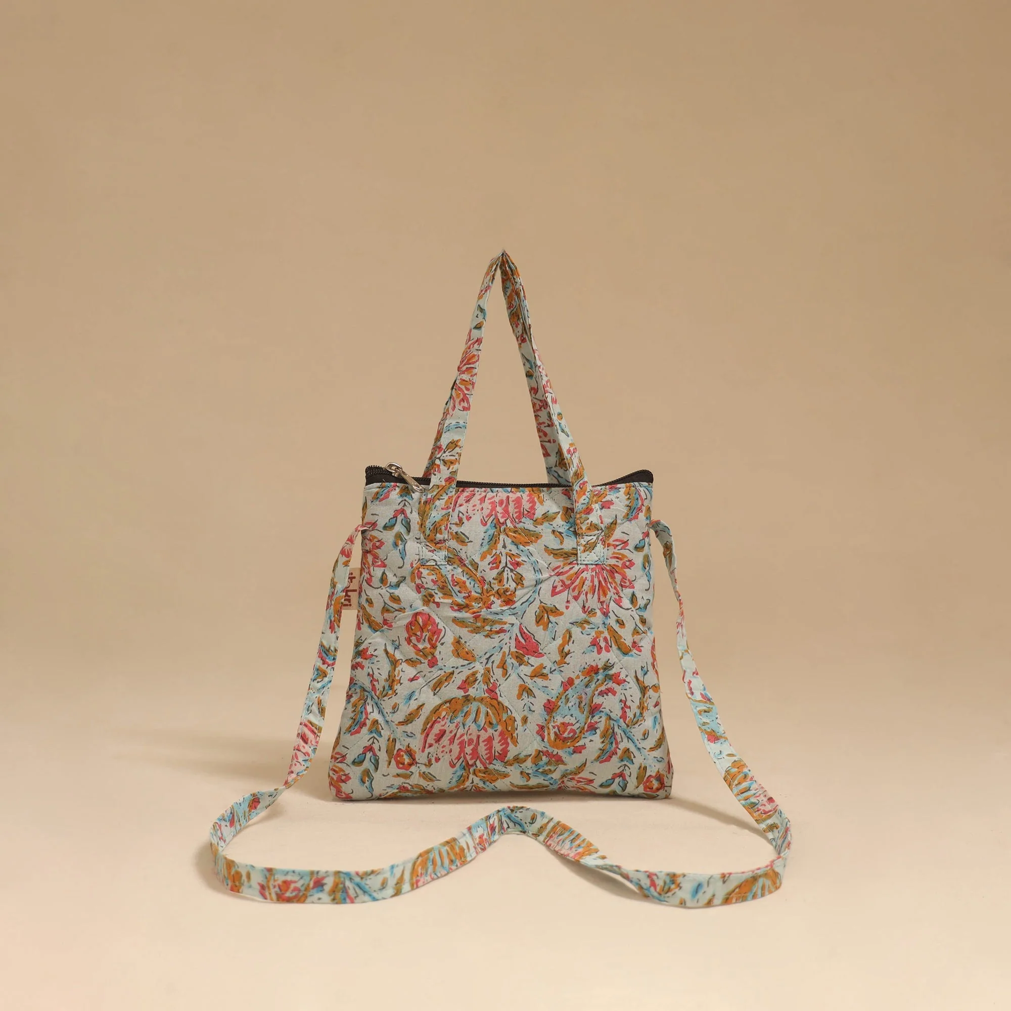 Green - Handcrafted Quilted Sling Bag 31