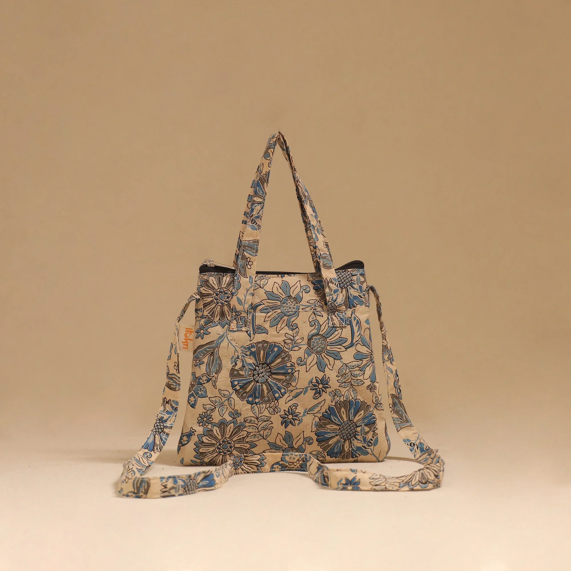 Beige - Handcrafted Quilted Sling Bag 70 - Image 3