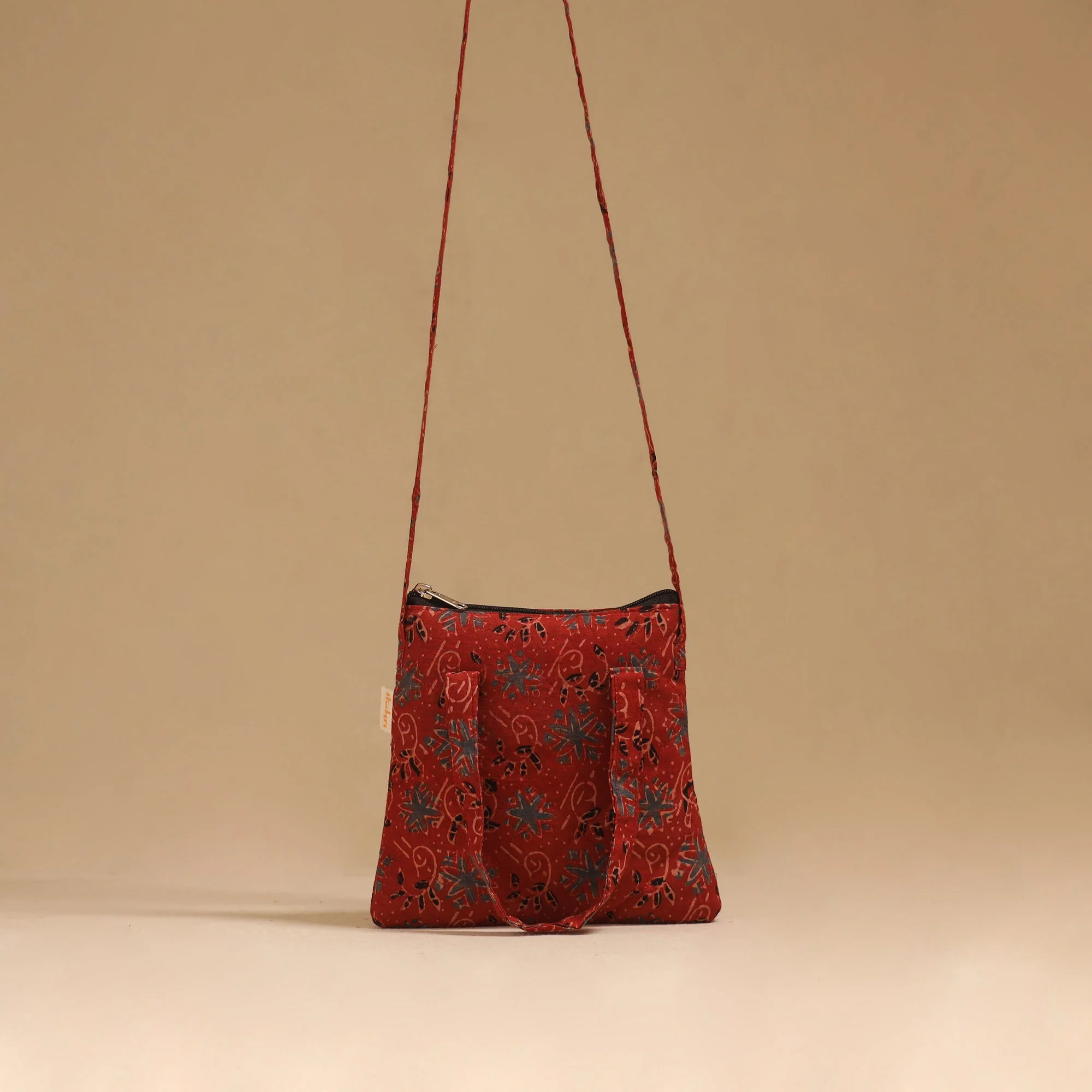 Red - Handcrafted Quilted Sling Bag 73