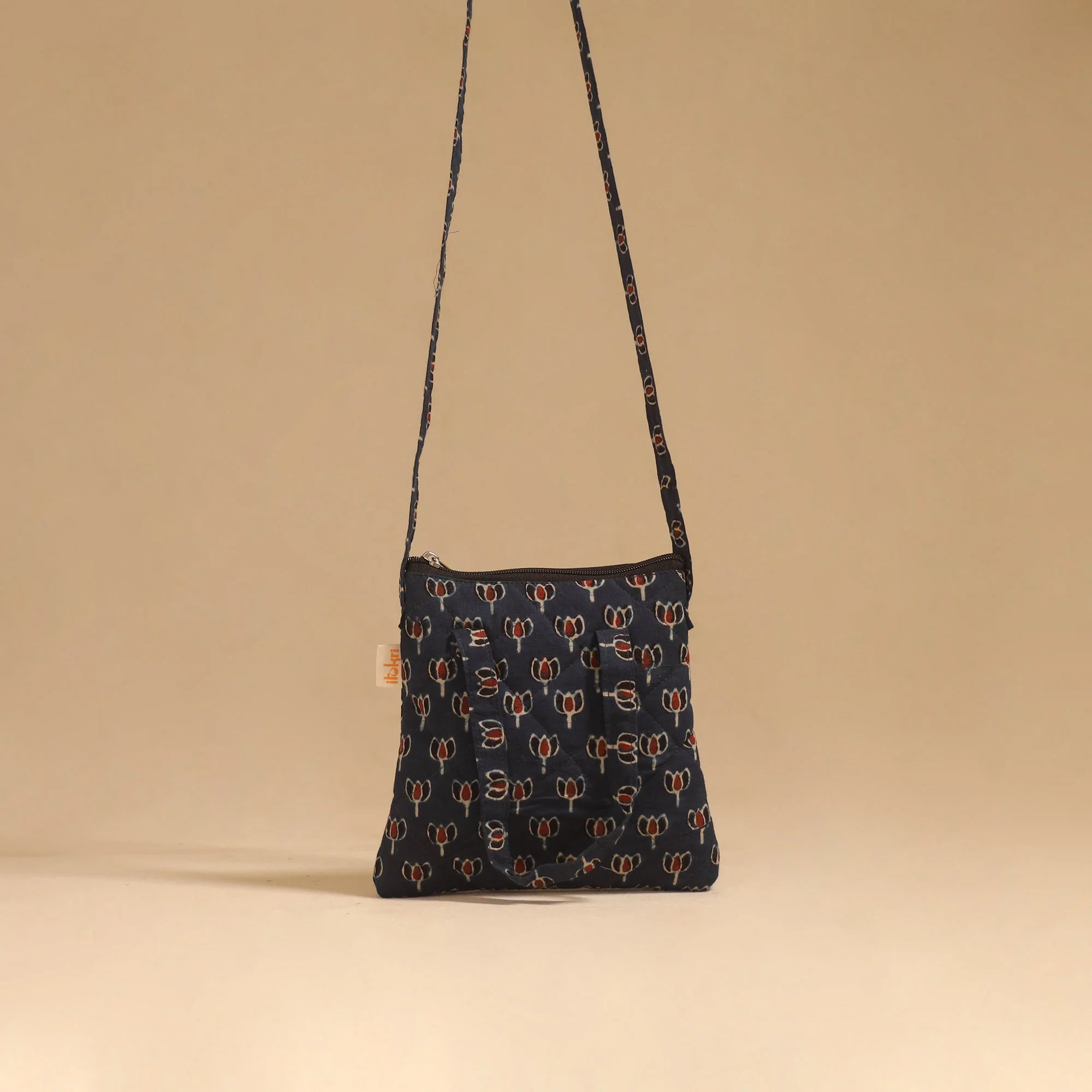 Blue - Handcrafted Quilted Sling Bag 97