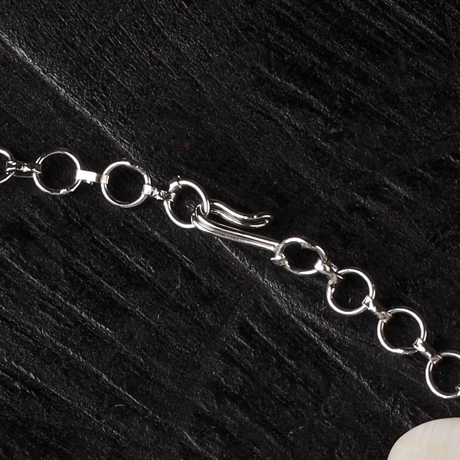 White - Handcrafted Seashell Bracelet (Adjustable) 36 - Image 3