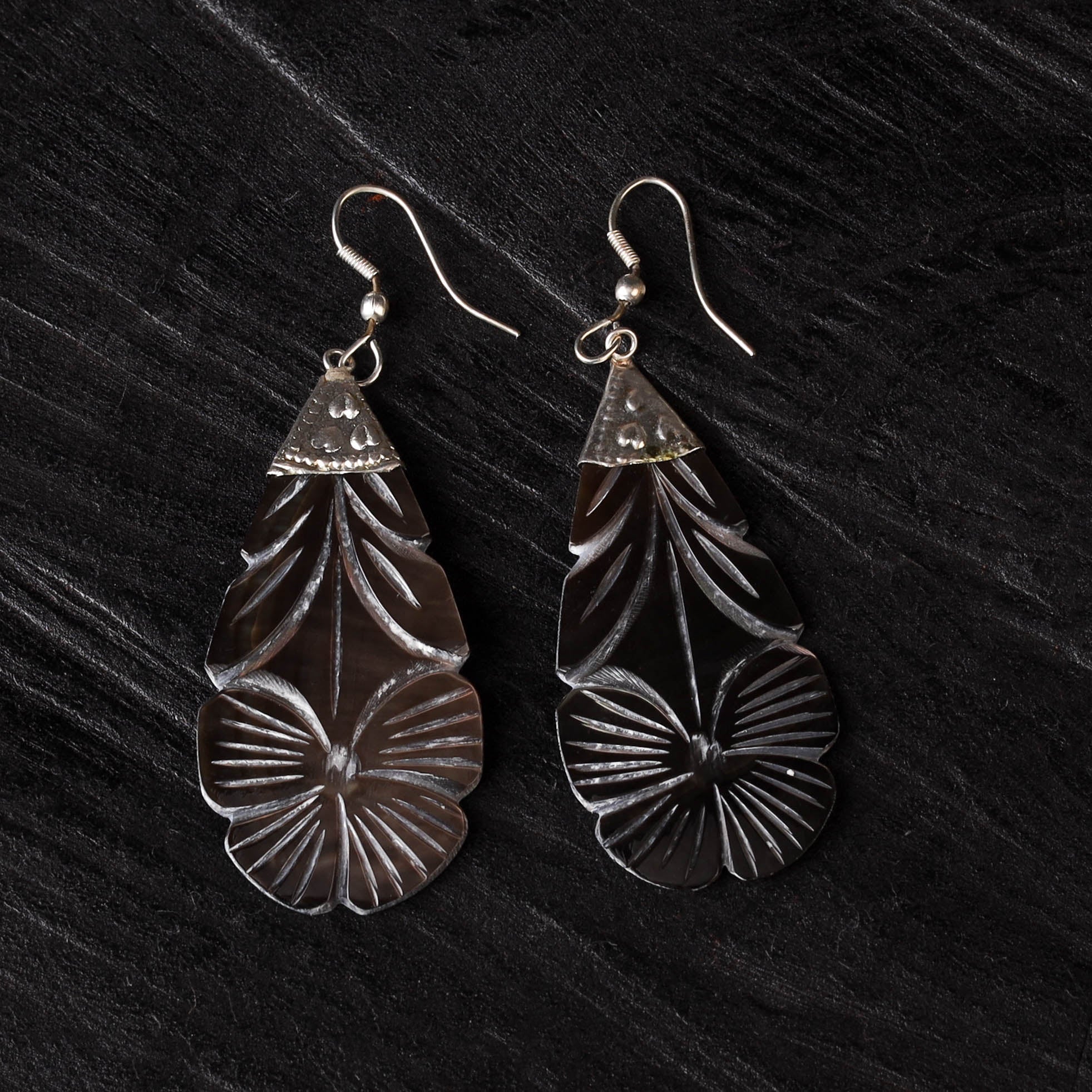 Brown - Handcrafted Seashell Earrings 42 - Image 2