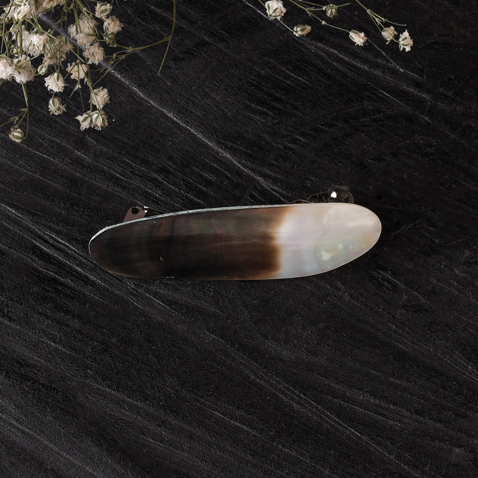 Brown - Handcrafted Seashell Hair Clip 06