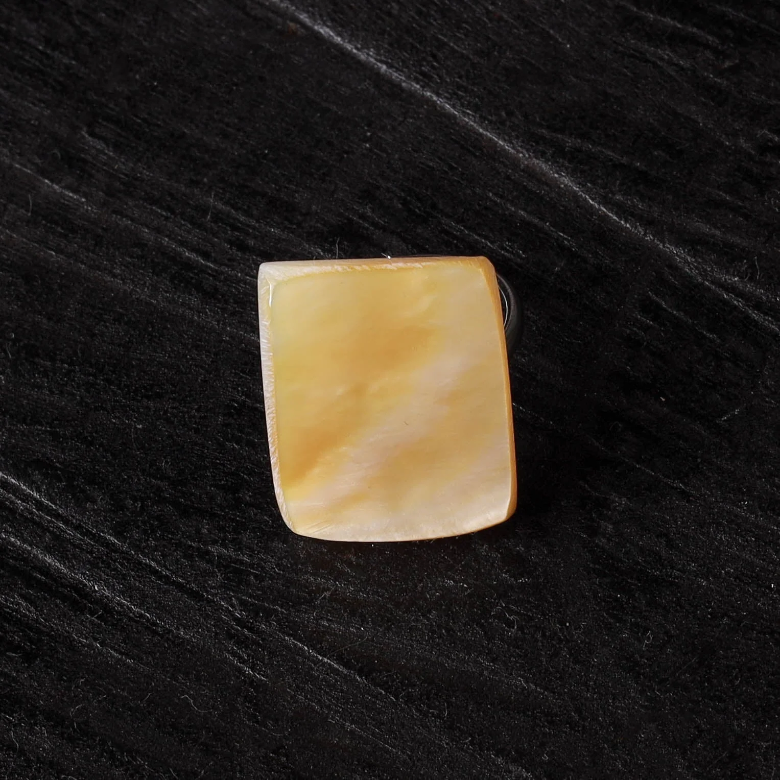 Yellow - Handcrafted Seashell Ring (Adjustable) 12 - Image 2