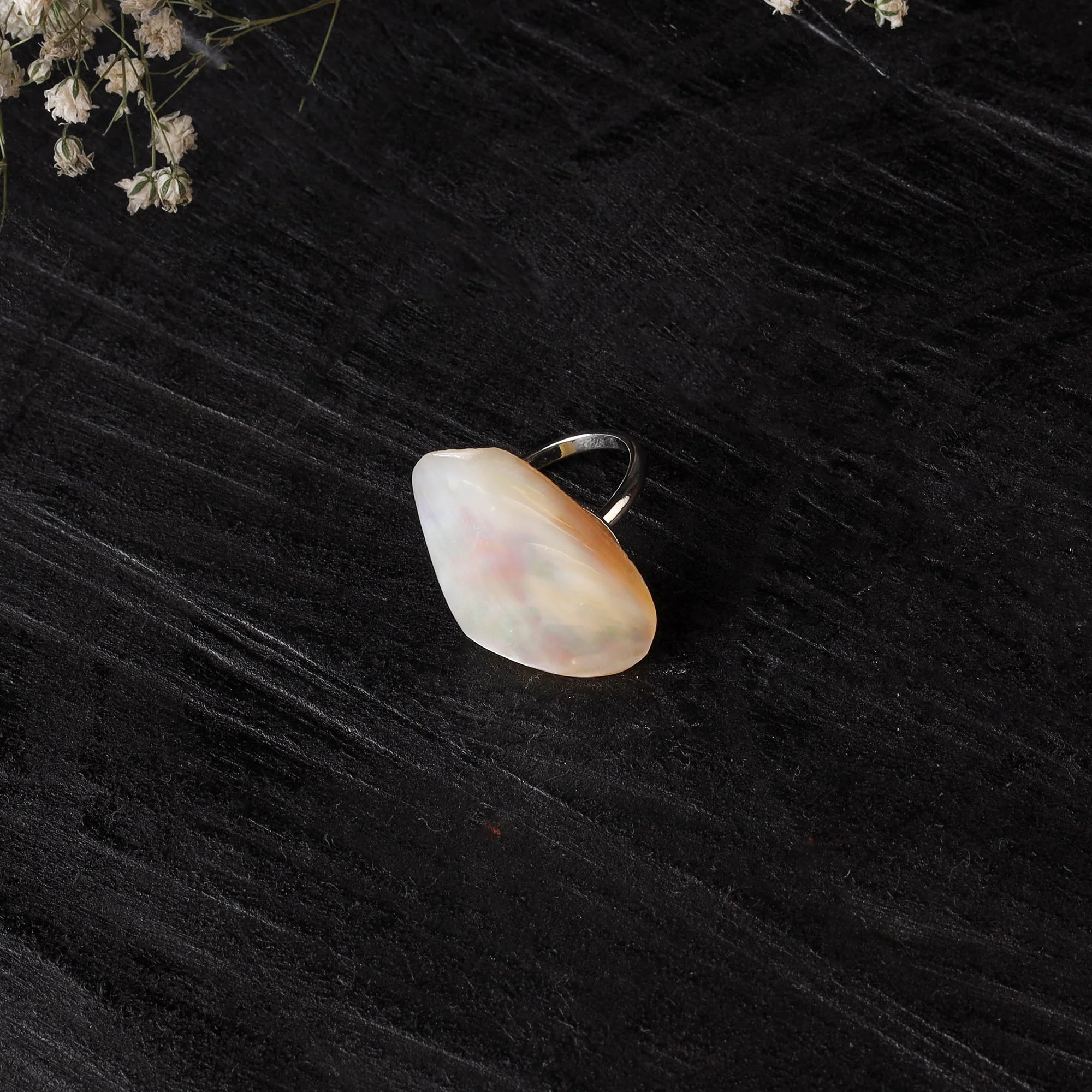 Handcrafted Seashell Ring (Adjustable) 15