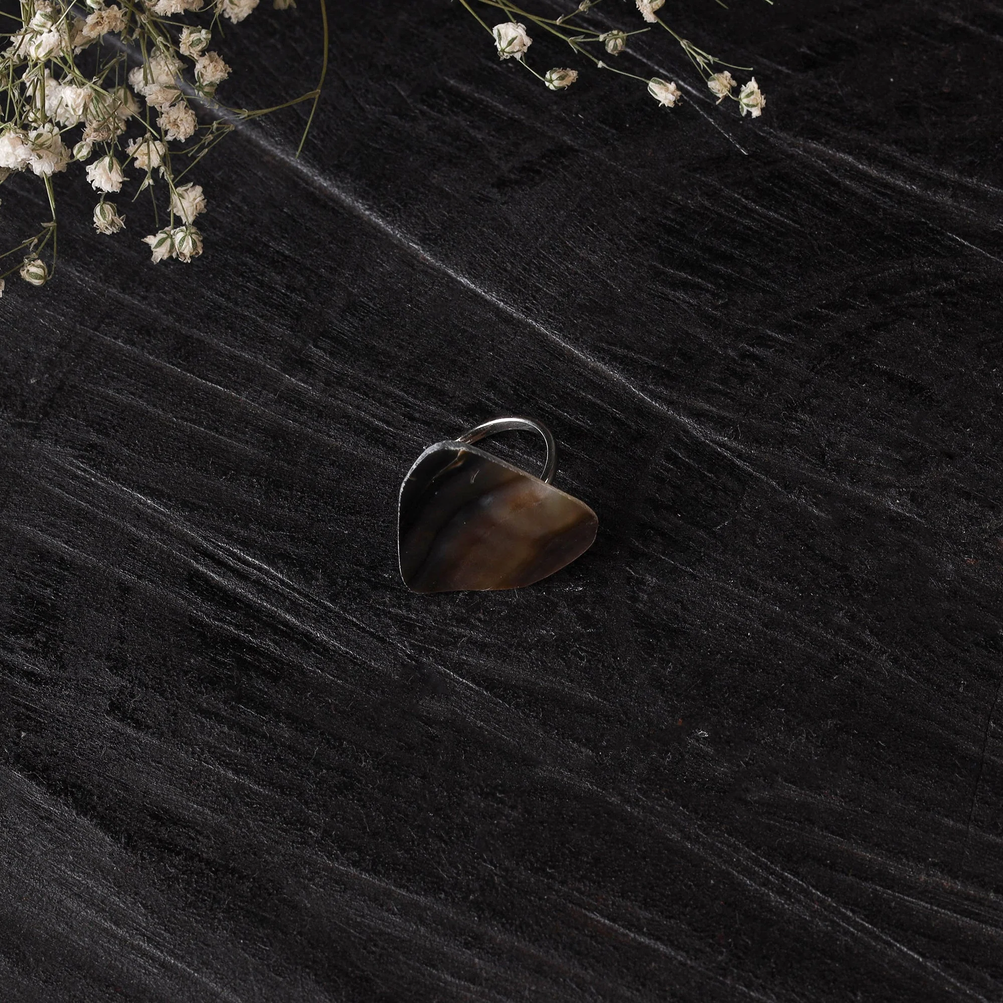 Brown - Handcrafted Seashell Ring (Adjustable) 16