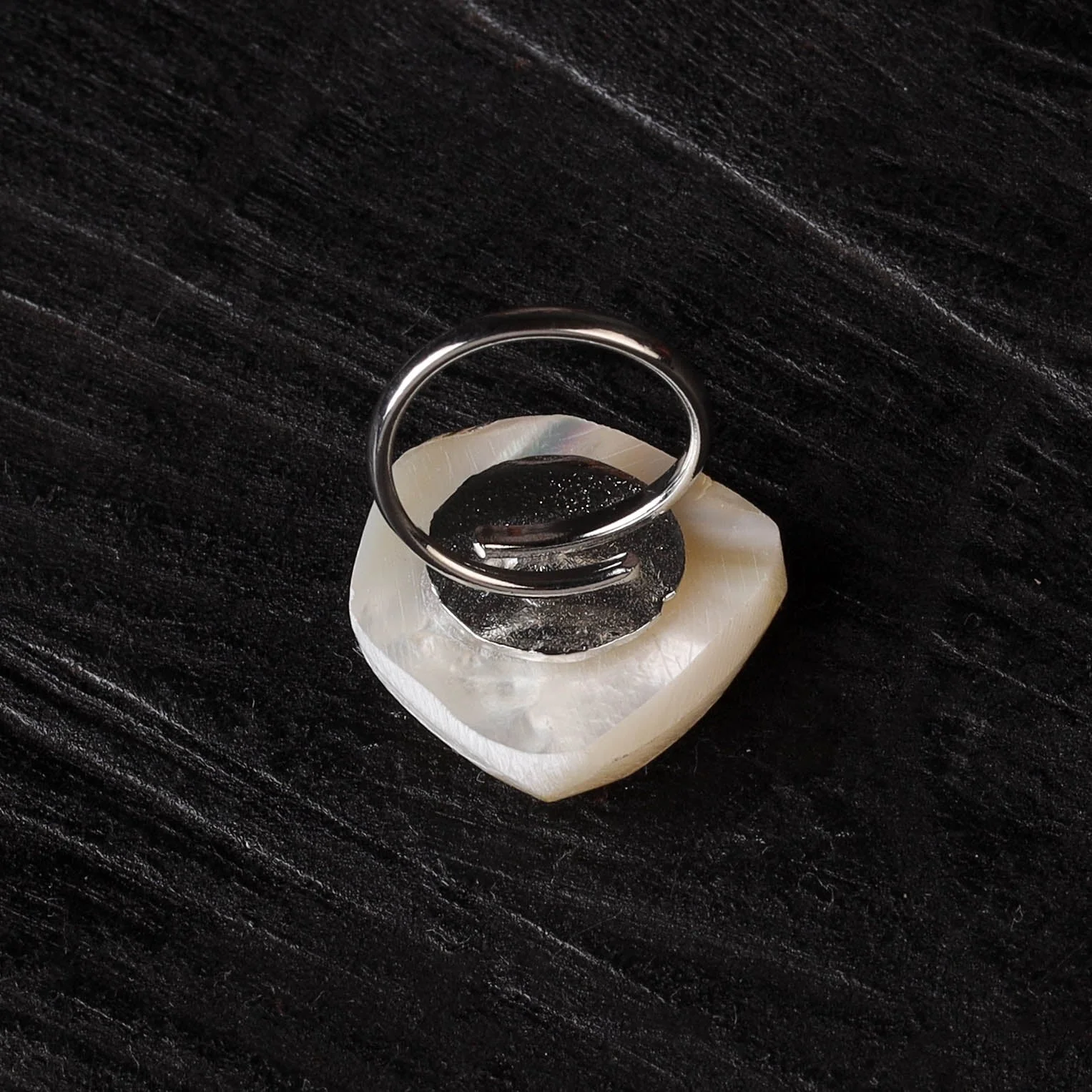 Yellow - Handcrafted Seashell Ring (Adjustable) 17 - Image 3