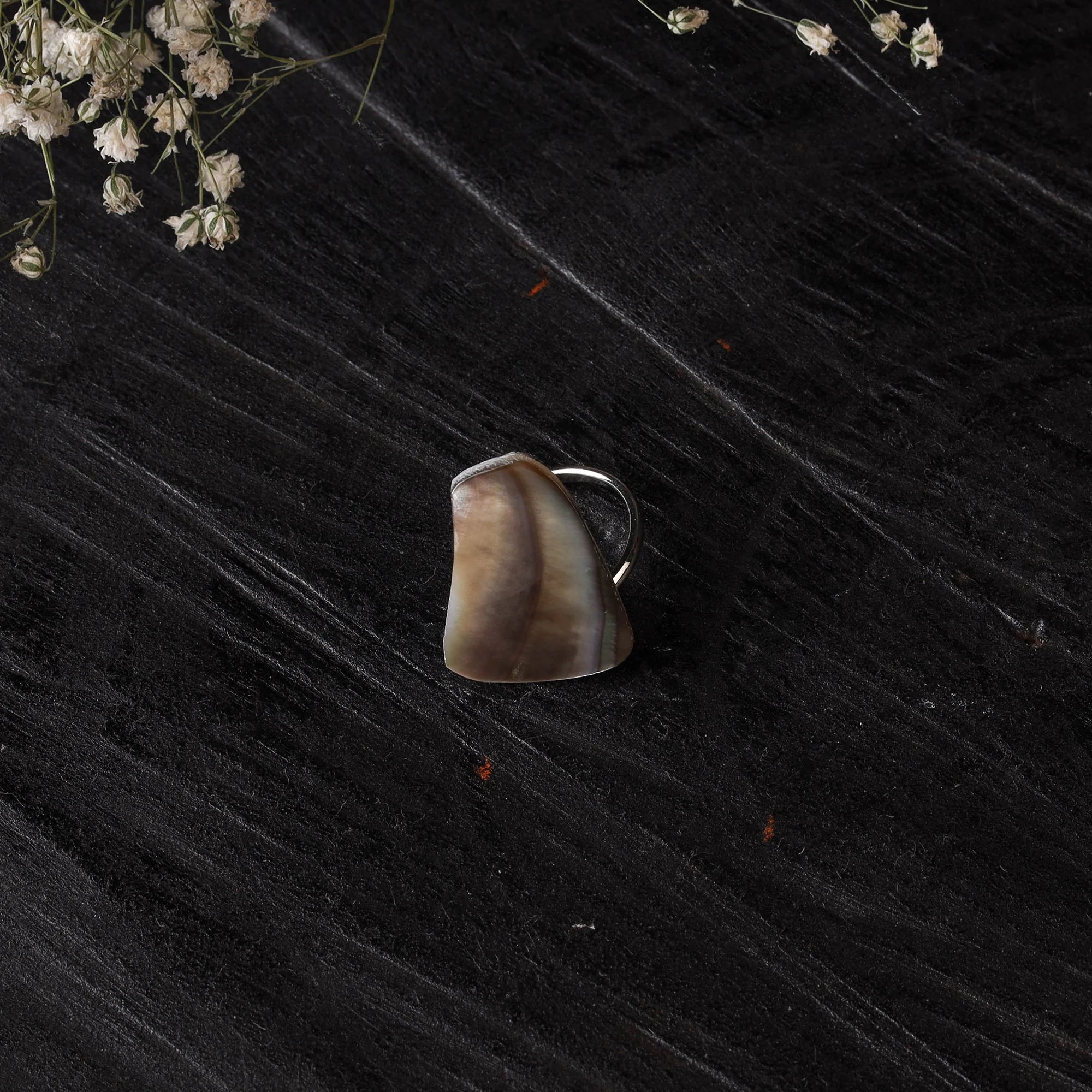 Brown - Handcrafted Seashell Ring (Adjustable) 22