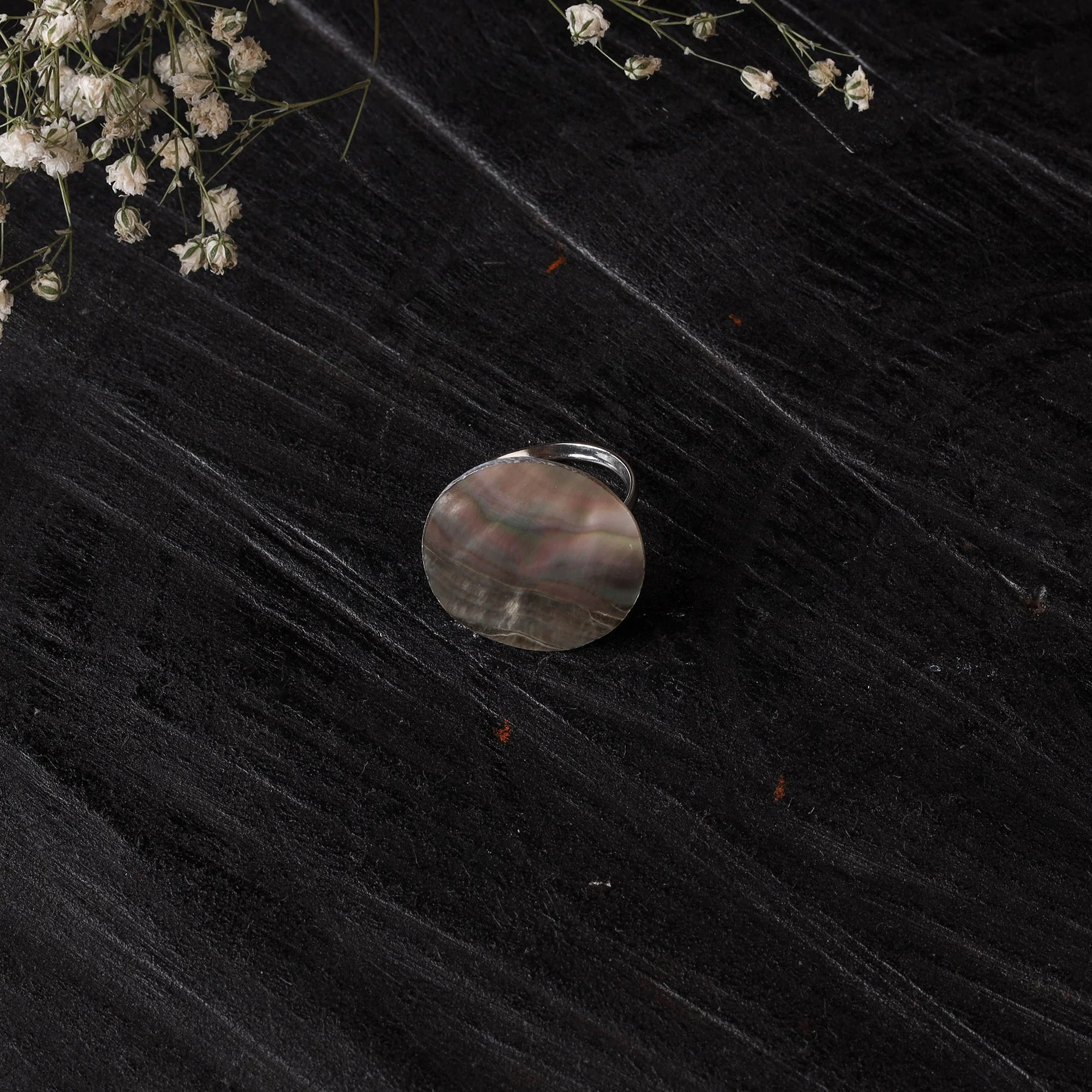 Brown - Handcrafted Seashell Ring (Adjustable) 25