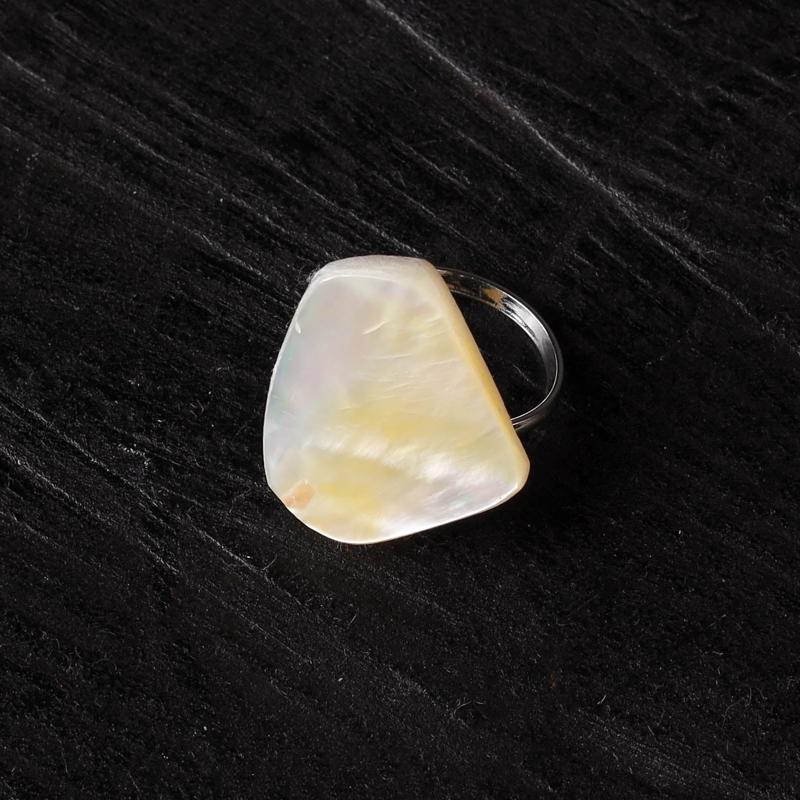 Beige - Handcrafted Seashell Ring (Adjustable) 28 - Image 2