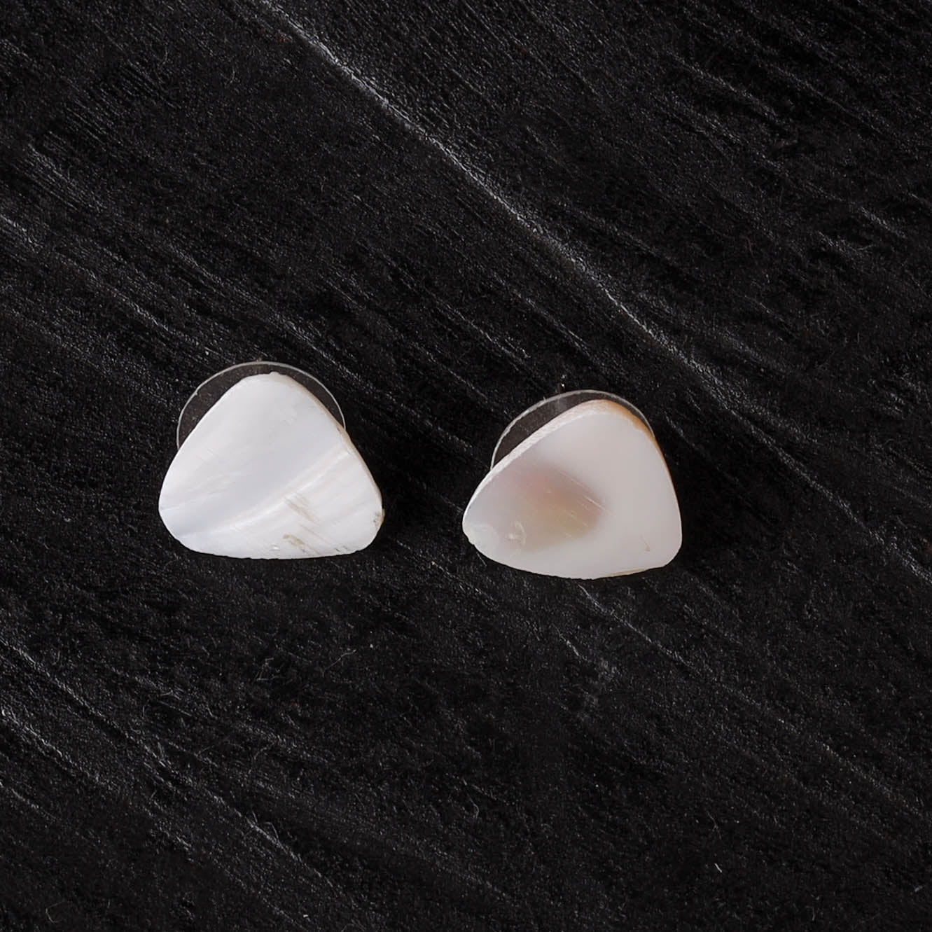 White - Handcrafted Seashell Stud Earrings 50 - Image 2