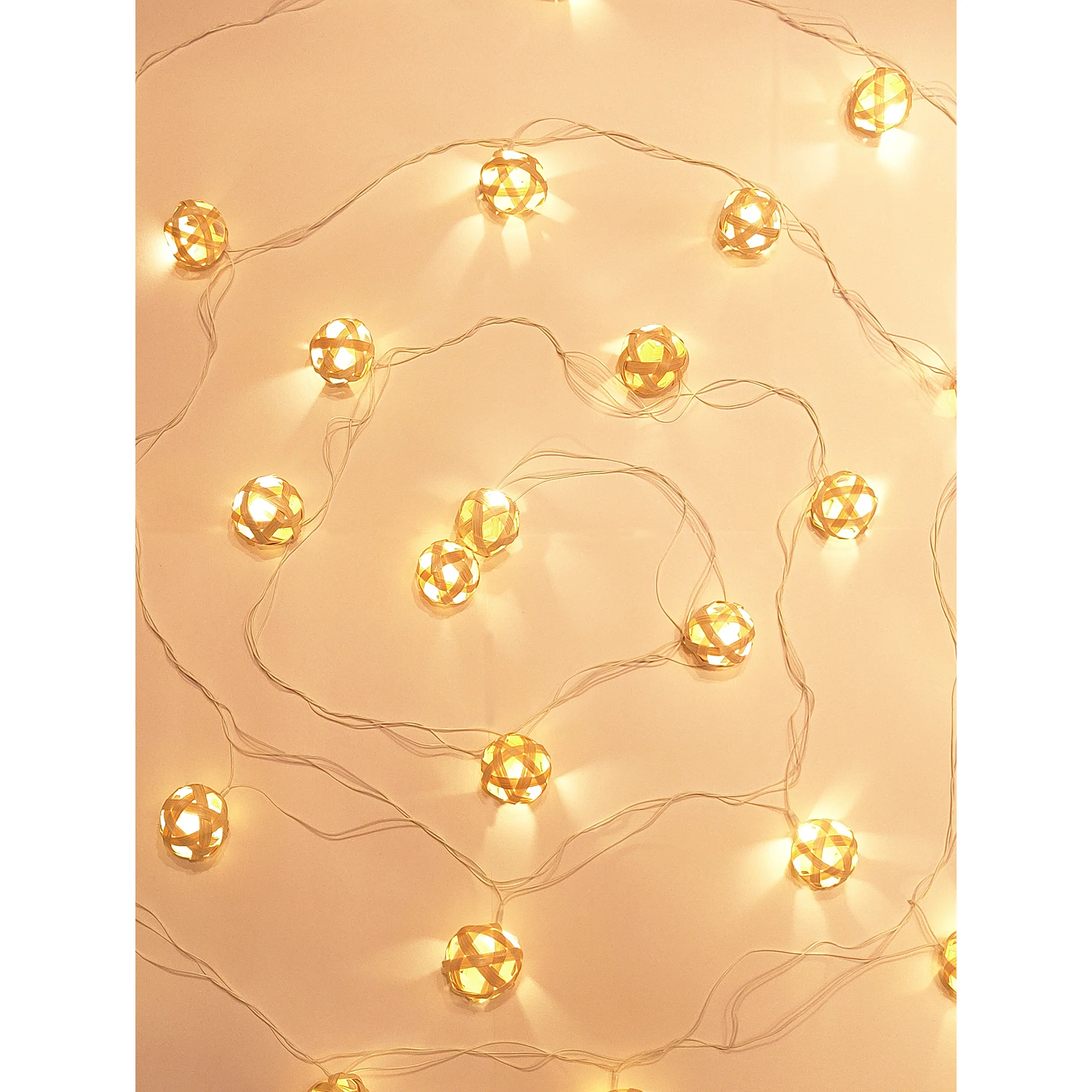 Handcrafted Star Full Moon Bamboo String Light (3M) - Image 2