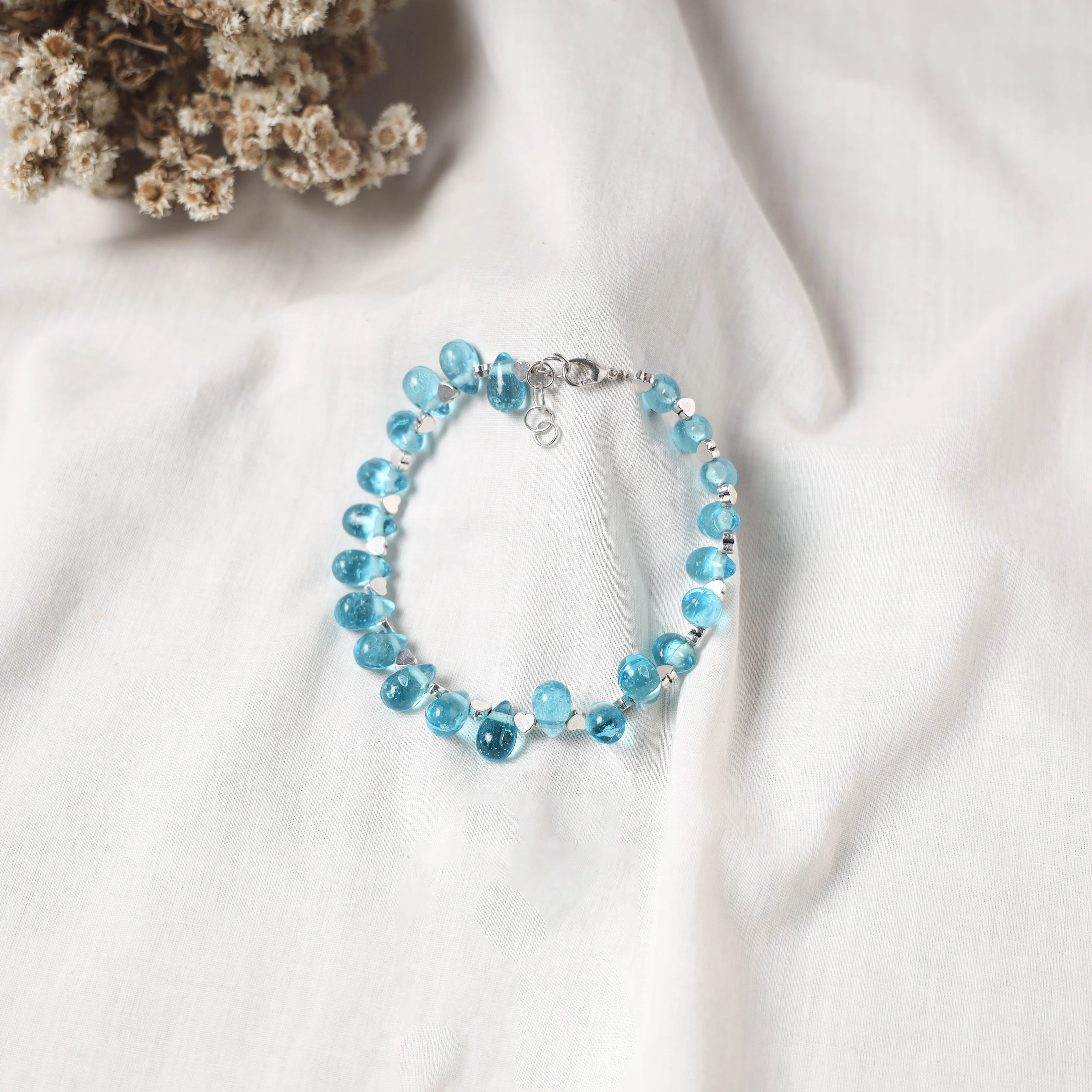 Blue - Handcrafted Stone Work GS Anklet 01