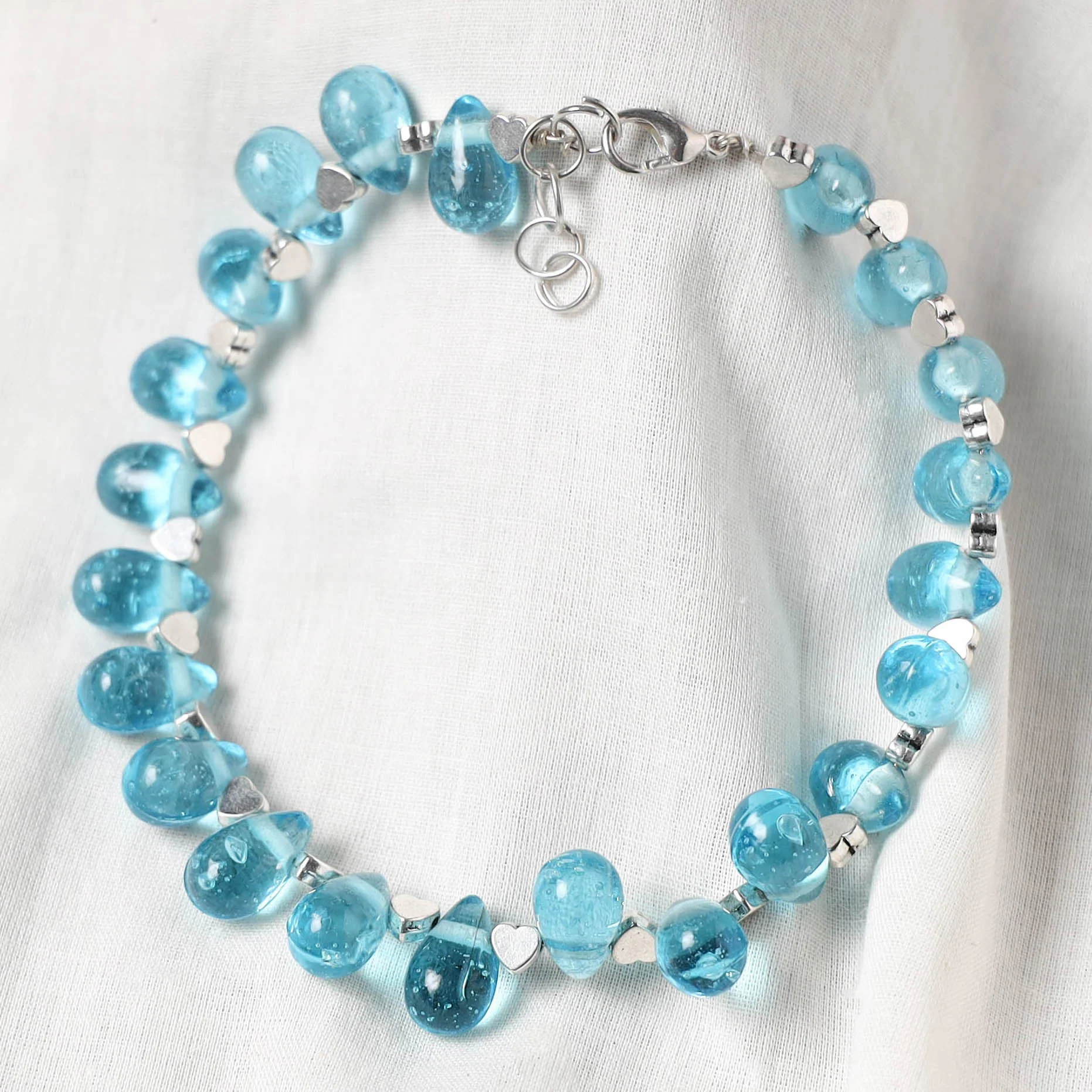Blue - Handcrafted Stone Work GS Anklet 01 - Image 2