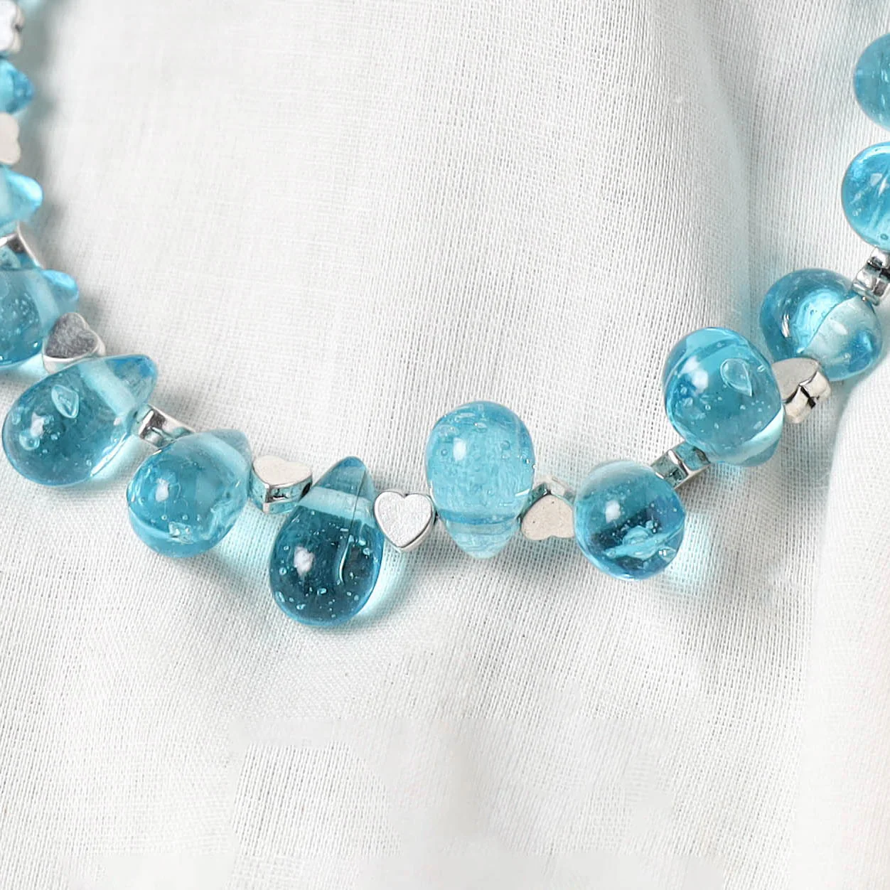 Blue - Handcrafted Stone Work GS Anklet 01 - Image 3