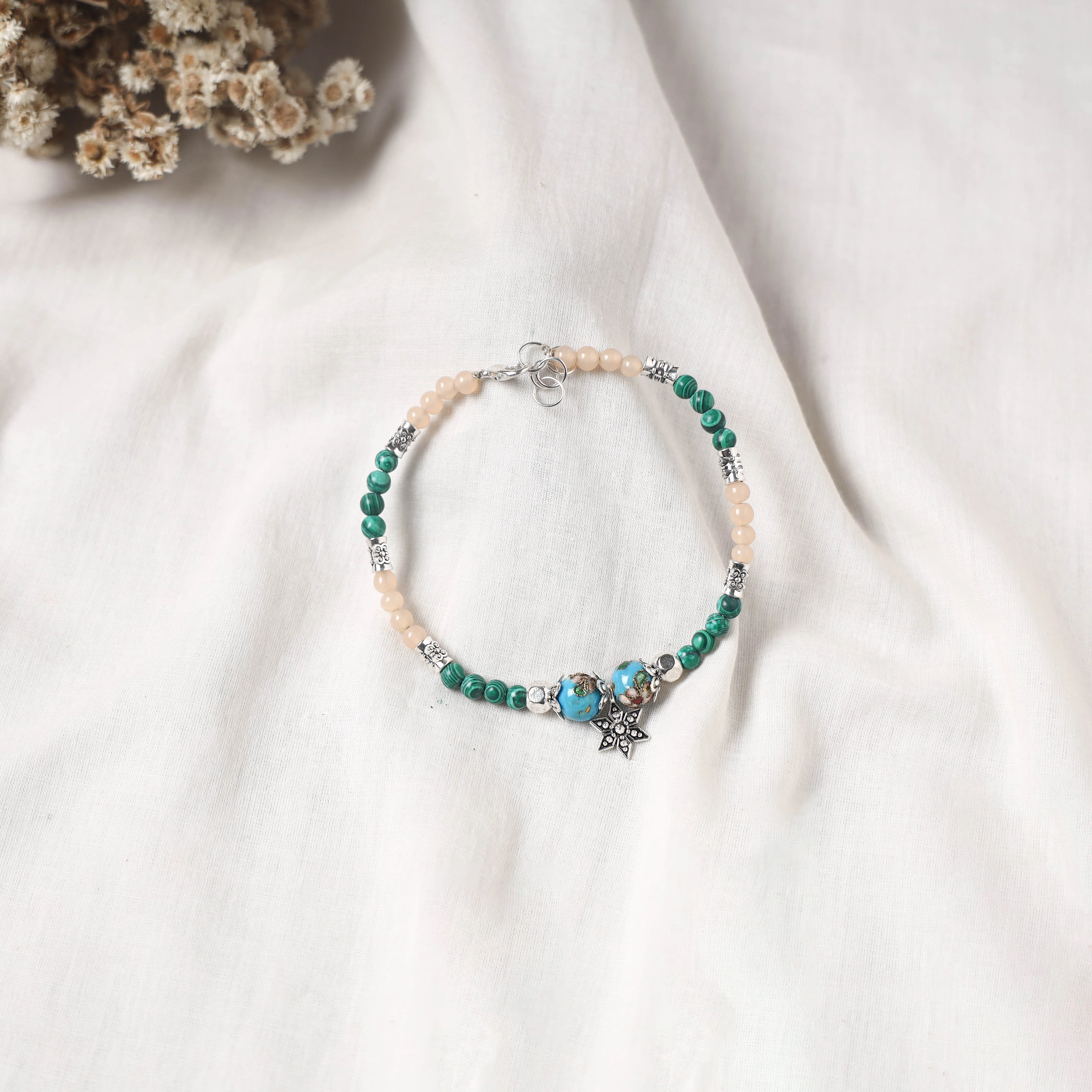 Multicolor - Handcrafted Stone Work GS Anklet 03