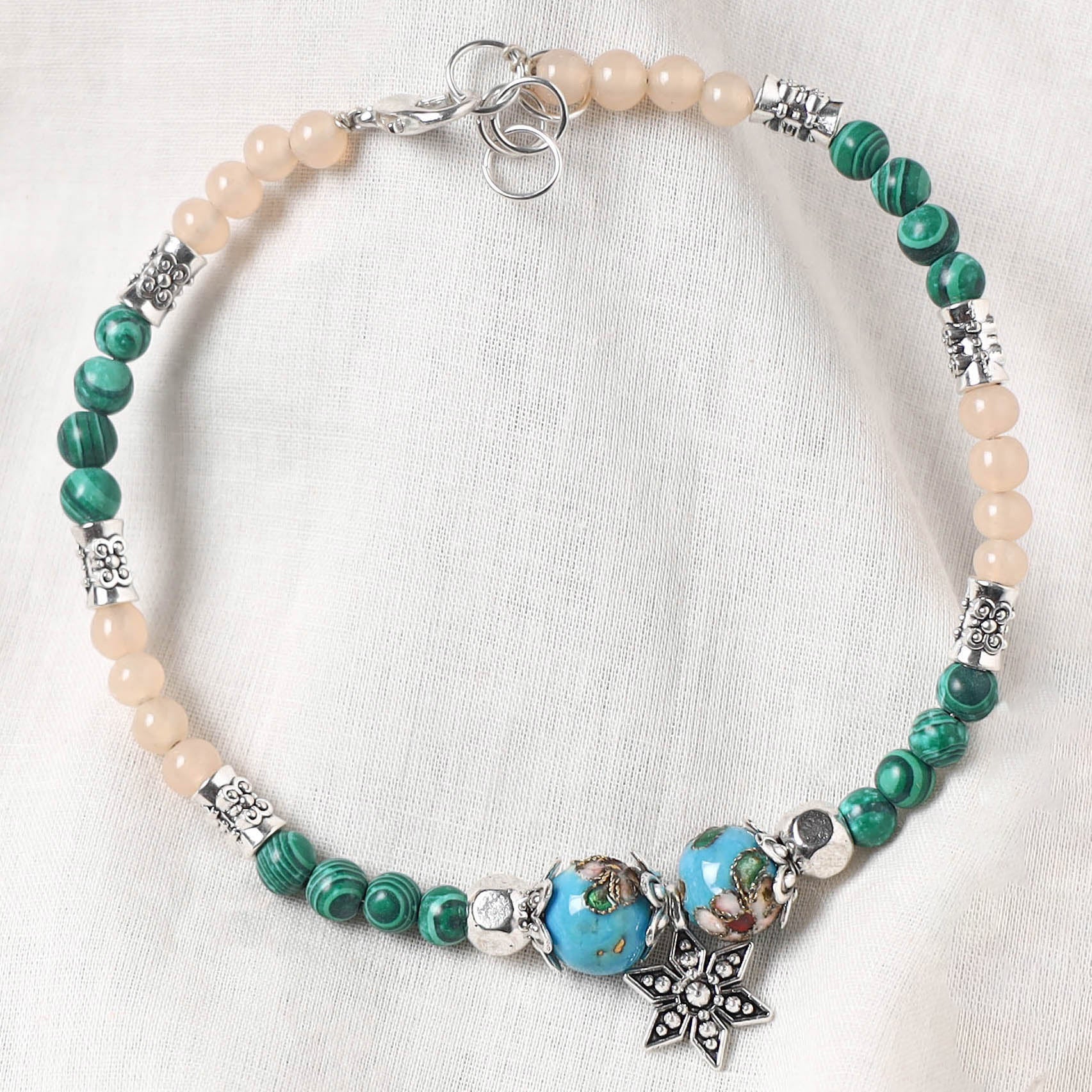 Multicolor - Handcrafted Stone Work GS Anklet 03 - Image 2