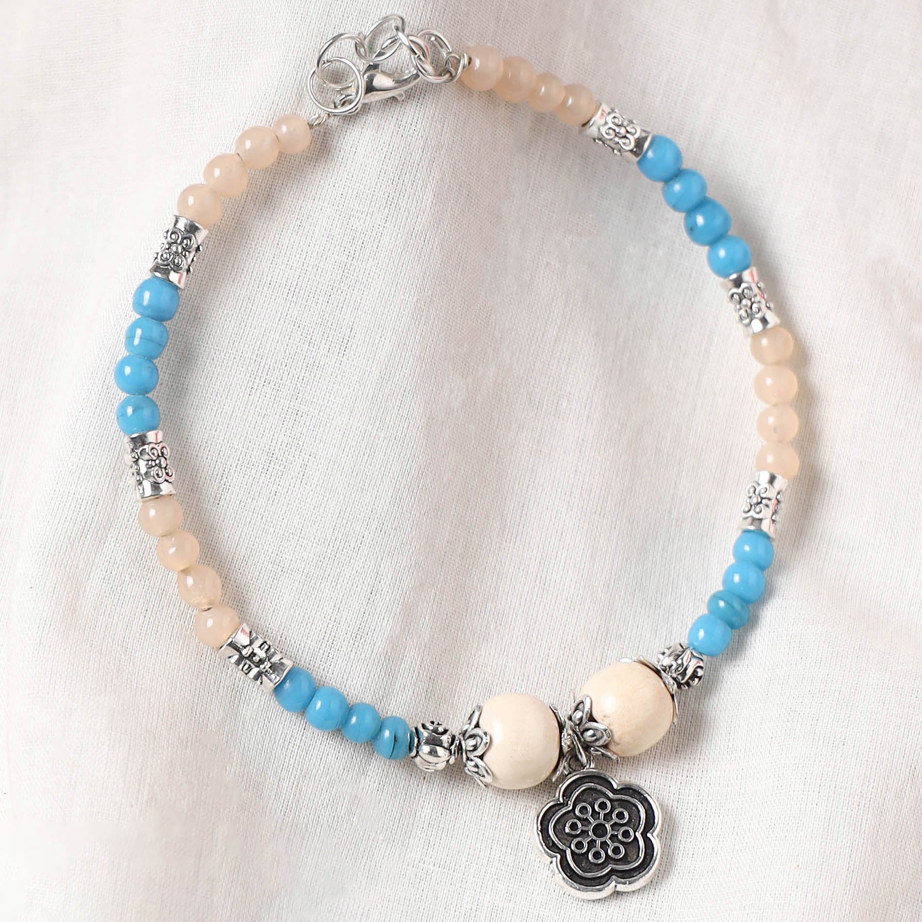 Multicolor - Handcrafted Stone Work GS Anklet 07 - Image 2
