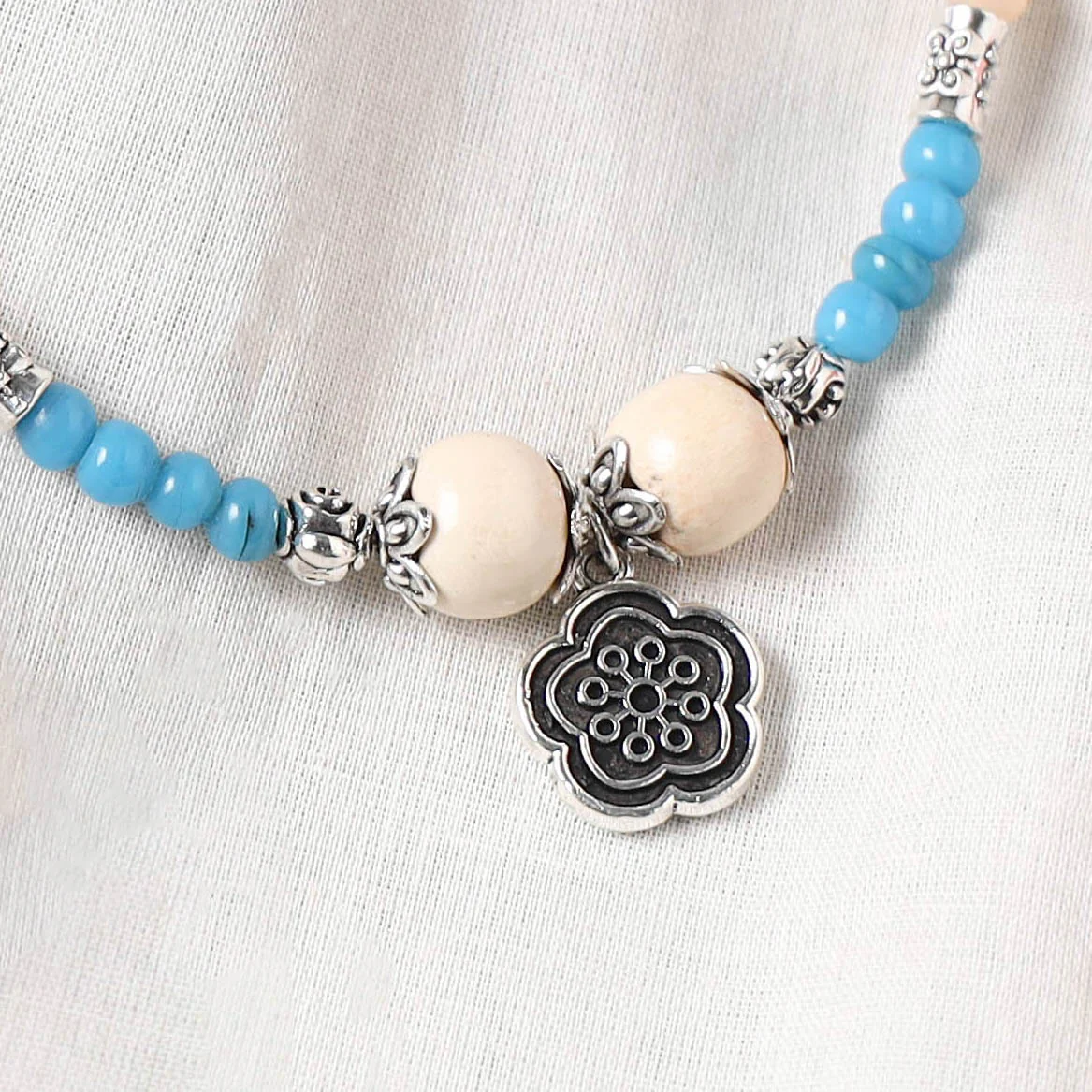 Multicolor - Handcrafted Stone Work GS Anklet 07 - Image 3