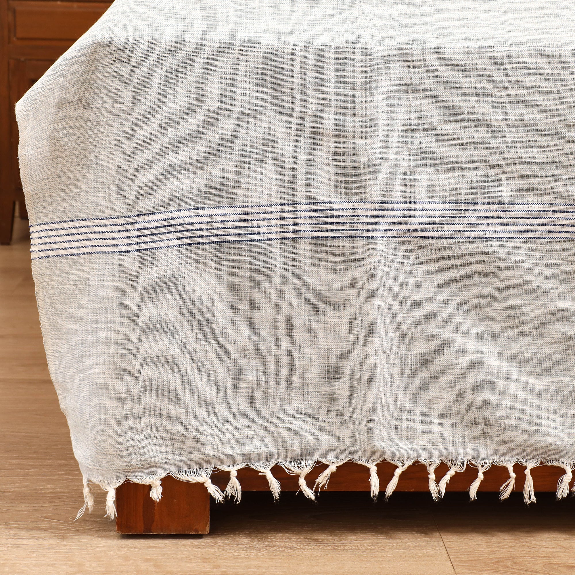 Handloom Cotton Double Bedsheet (108 x 90 in) 07 - Image 3