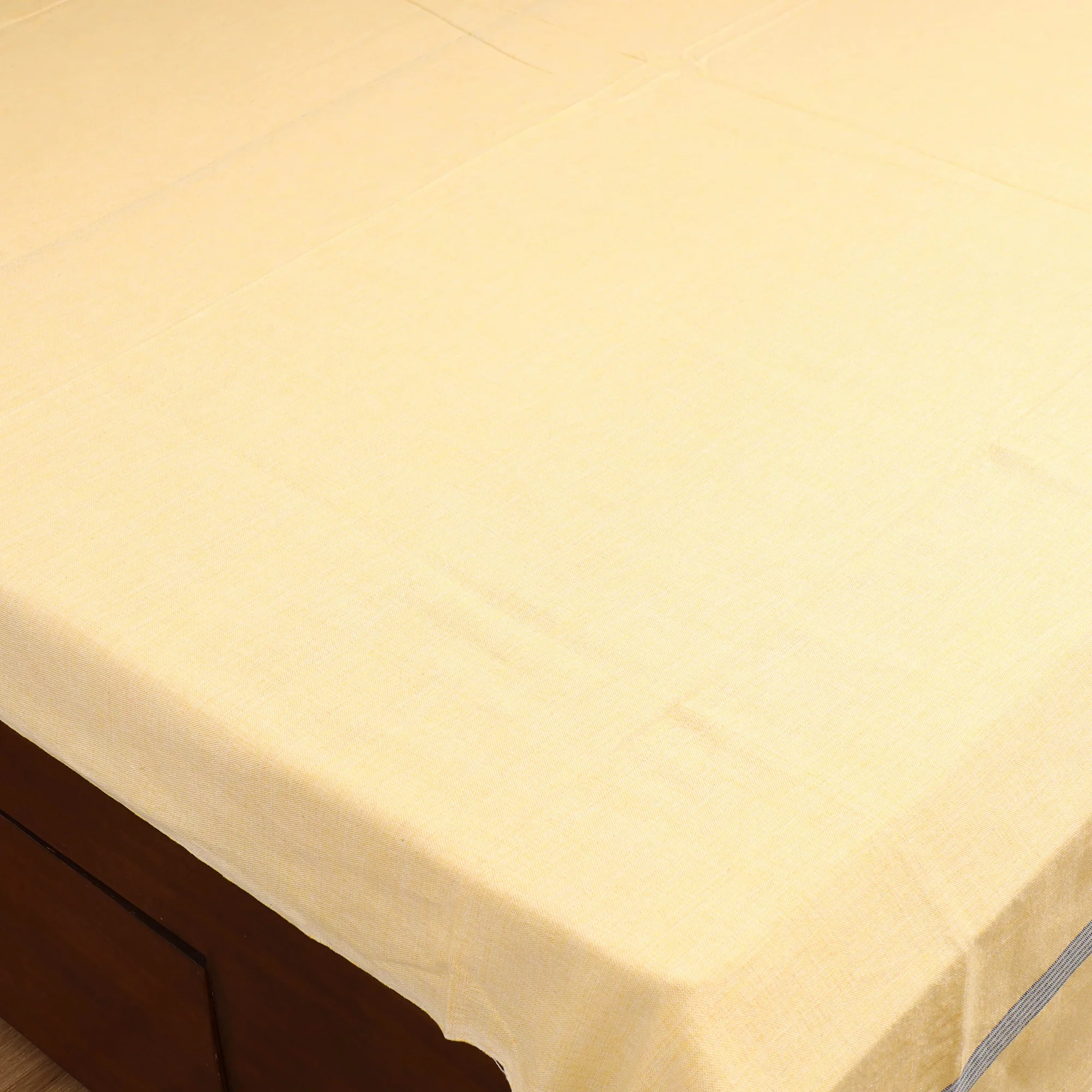 Handloom Cotton Double Bedsheet (108 x 90 in) 09 - Image 2